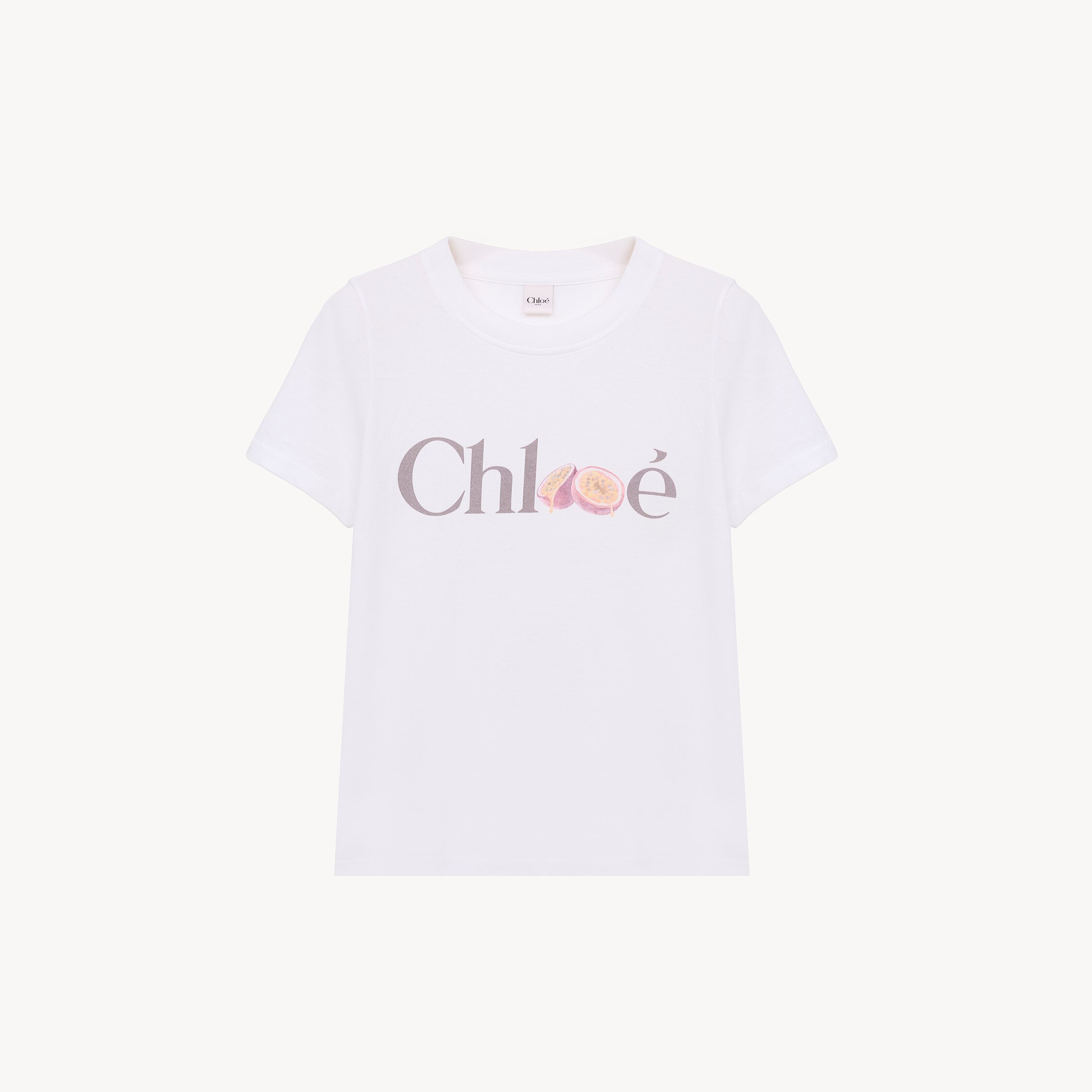 Chloé Baby Fit Logo T-shirt In Cotton Jersey In White