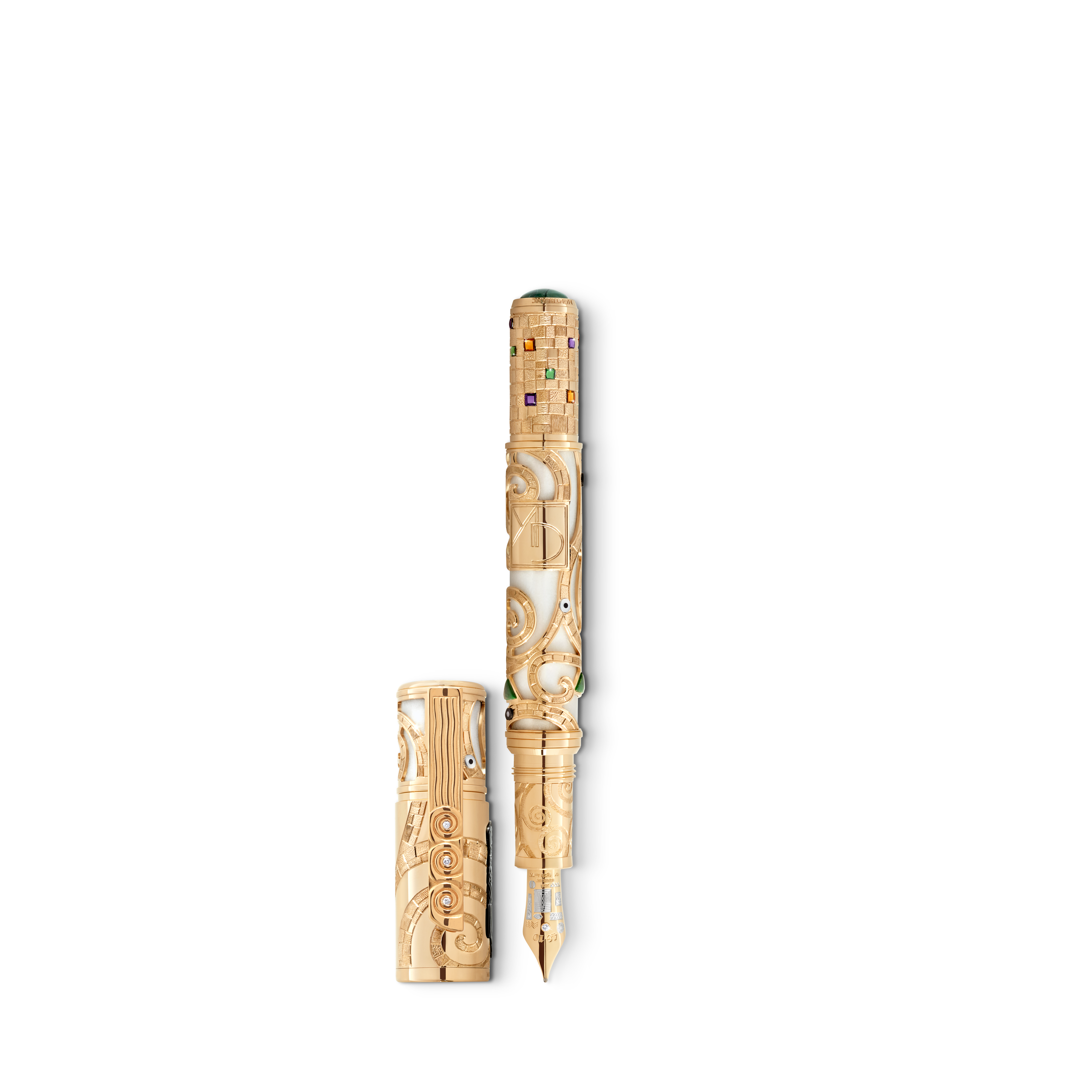  Montblanc - Masters Of Art Homage To Gustav Klimt Limited Edition 8 Füllfederhalter - Gelbgold - Massives 750er Gold - Mb130230 - Füllfederhalter 