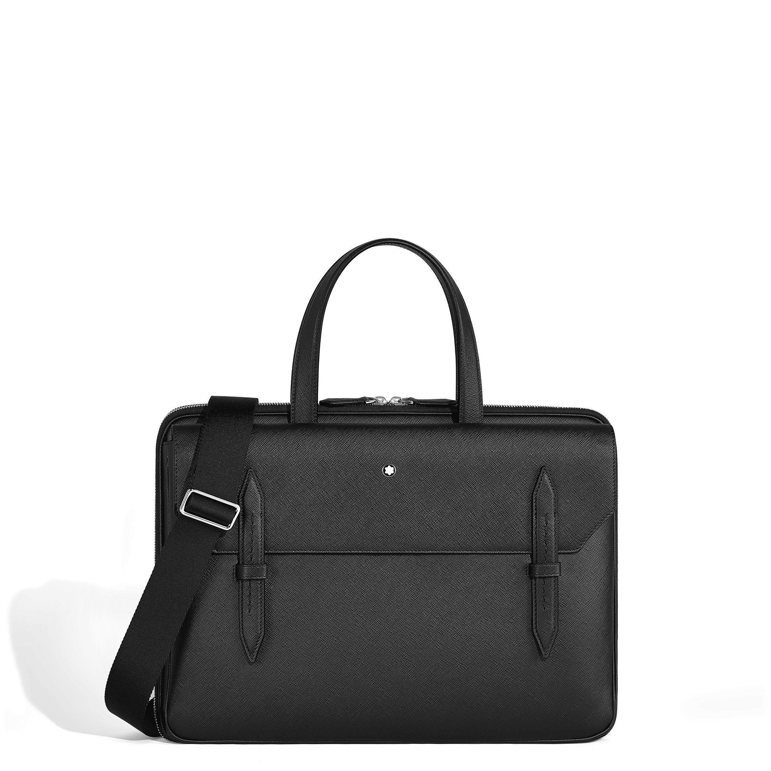 Montblanc - Thin Briefcase In Sartorial Leather - Leather - Mb221538 - Briefcases   Black