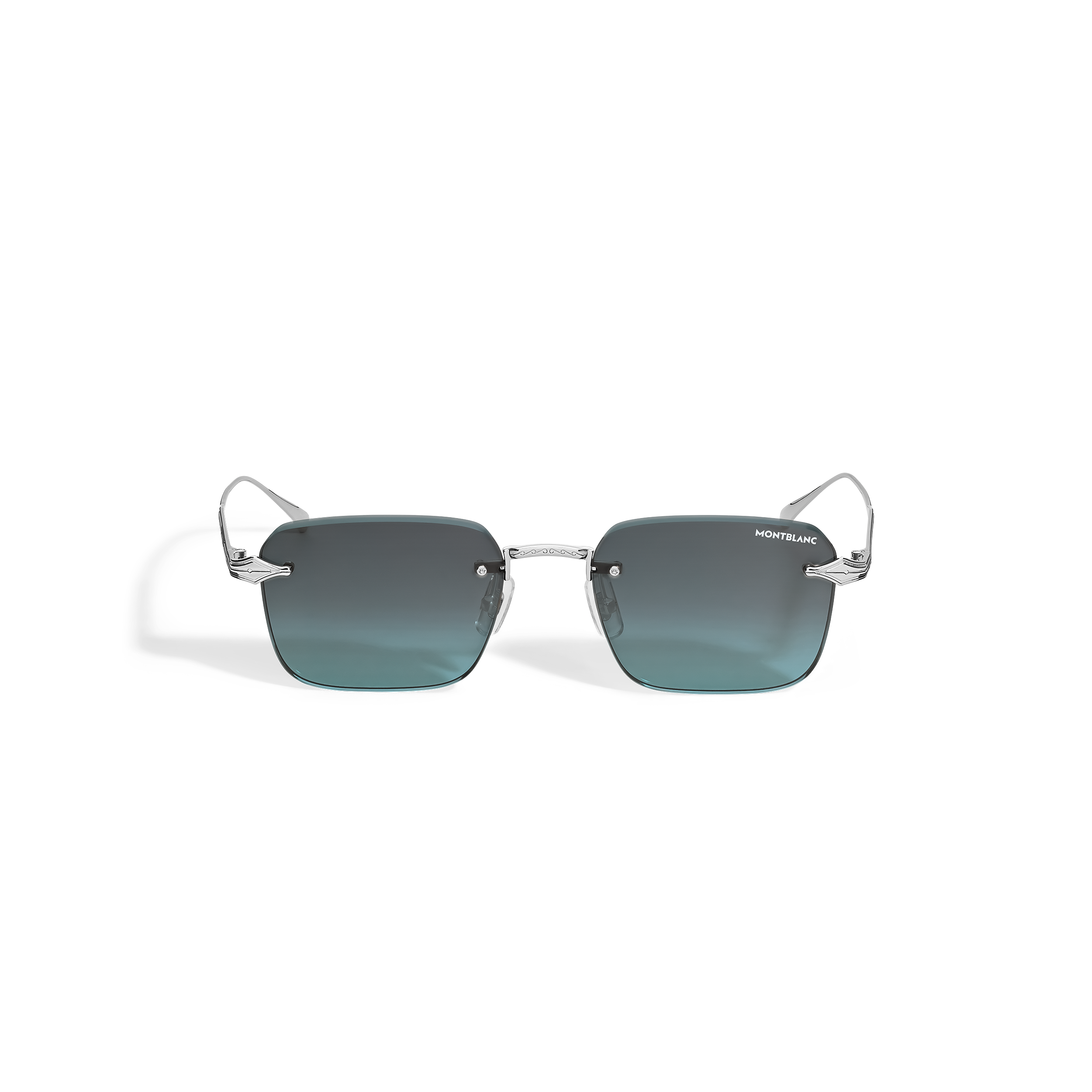 Montblanc - Squared Sunglasses With -Coloured Metal Frame - Mb137178 - Sunglasses Silver