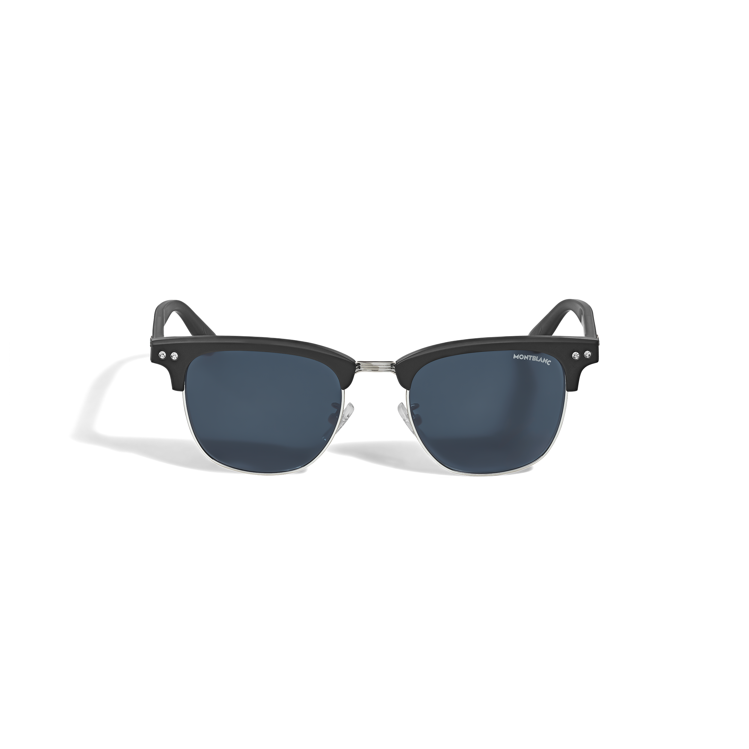  Montblanc - Quadratische Sonnenbrille Mit Schwarzem Acetatrahmen - Schwarz - Kunststoff - Mb135573 - Sonnenbrillen 