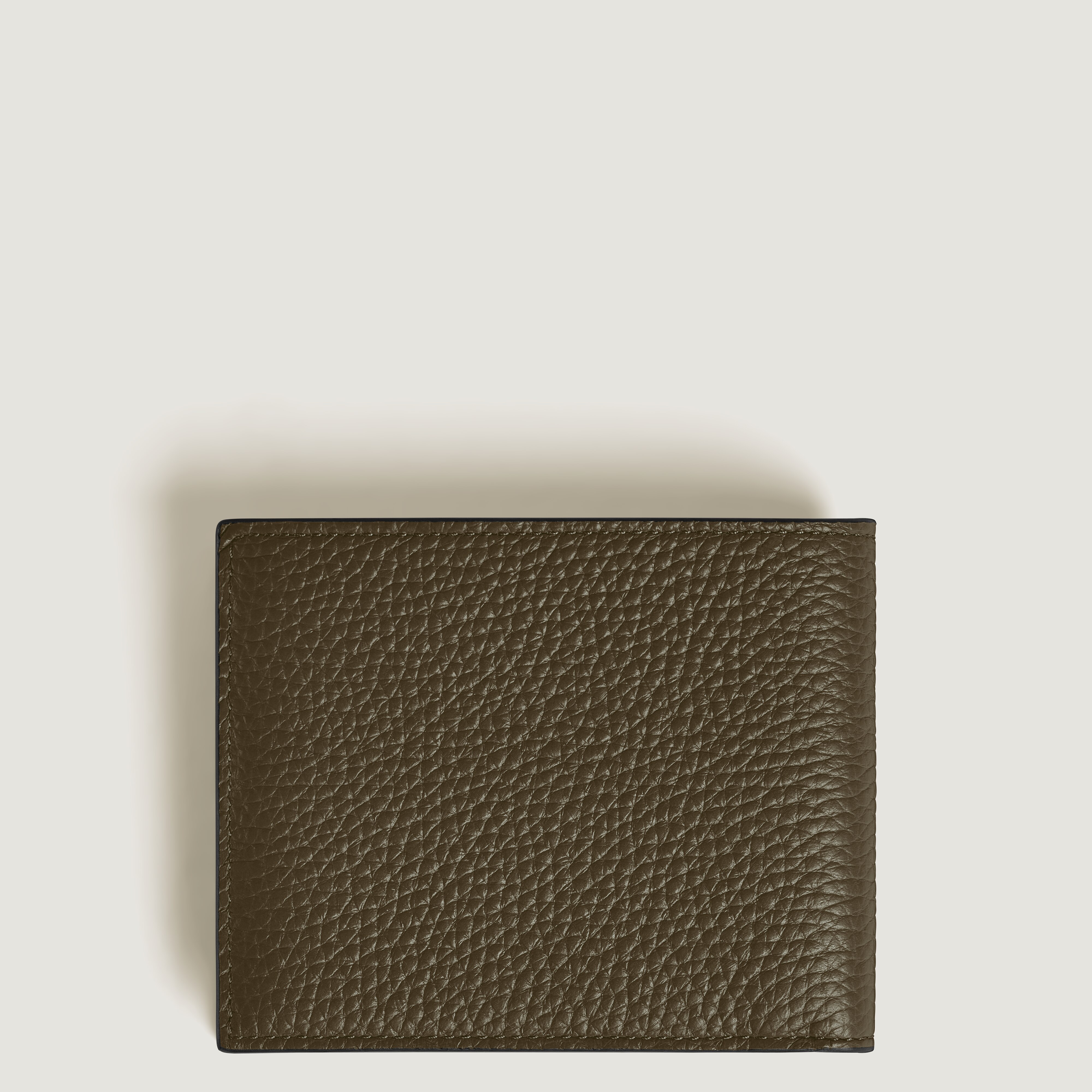  Montblanc - Brieftasche 6 Cc Aus Grain Leder - Khaki - Leder - Mb220197 - Brieftaschen 