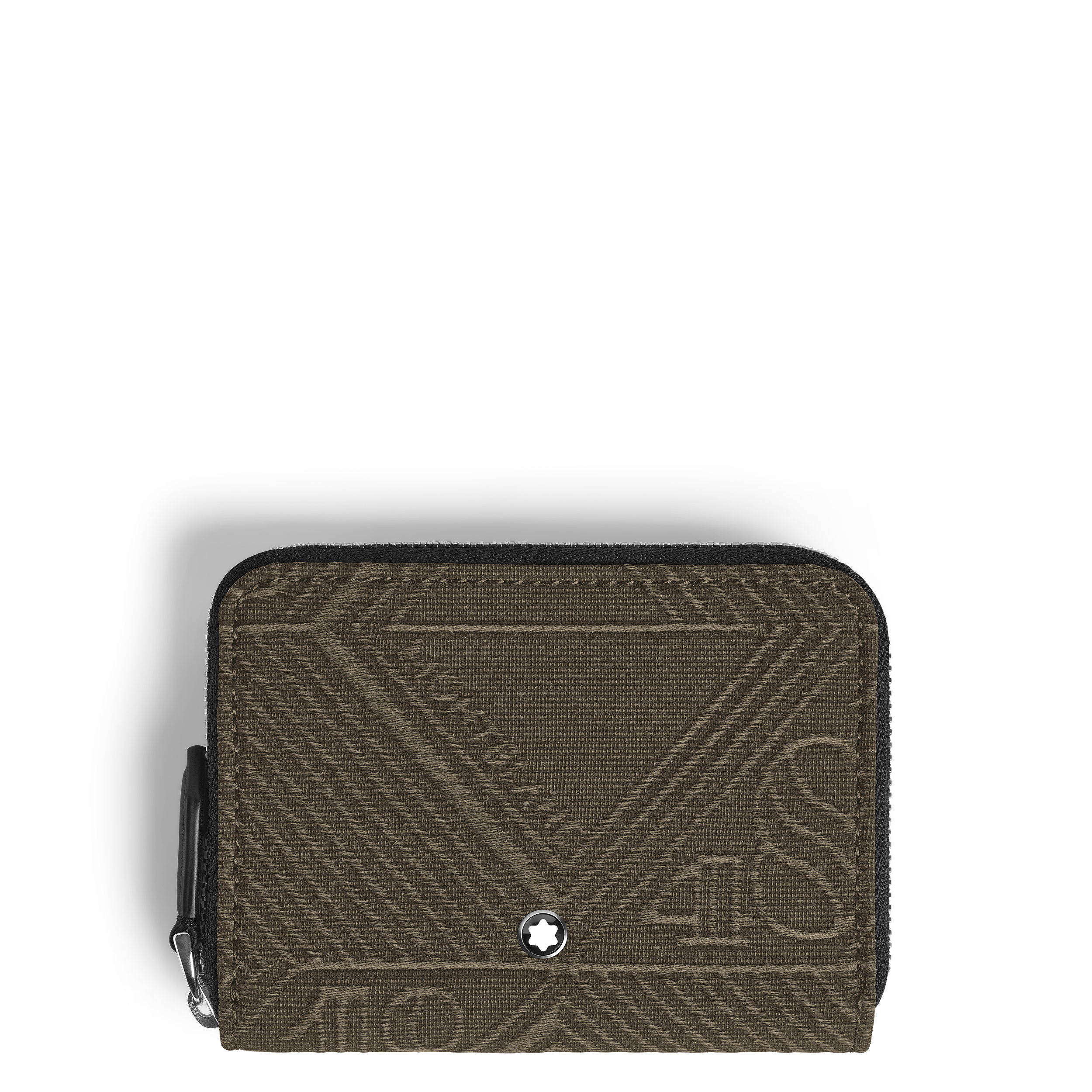 Montblanc - Mini Wallet 2Cc With Zip In 4810 Jacquard - Fabric And Leather - Mb220263 - Wallets   Khaki