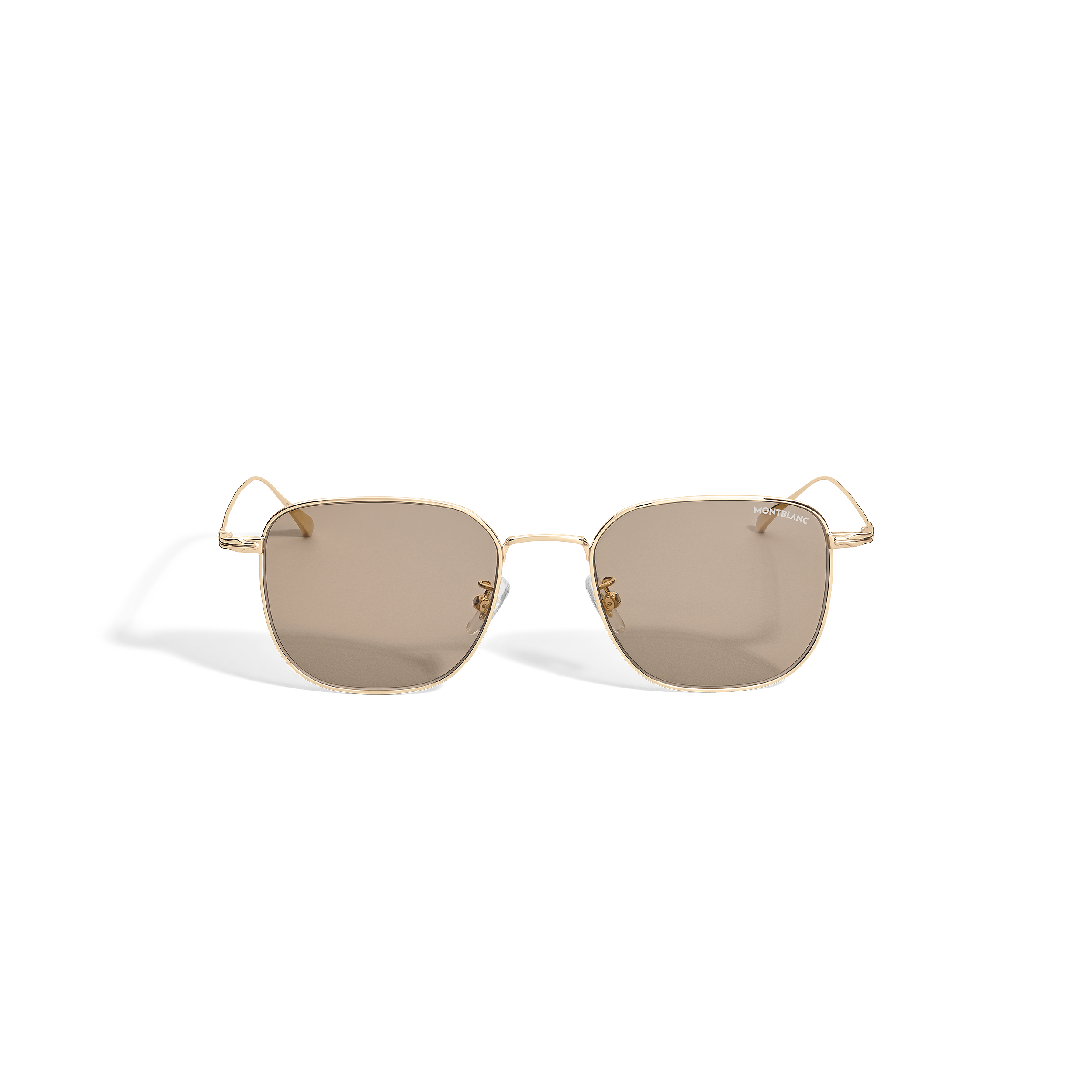 Montblanc - Squared Sunglasses With -Coloured Metal Frame - Mb137190 - Sunglasses Gold