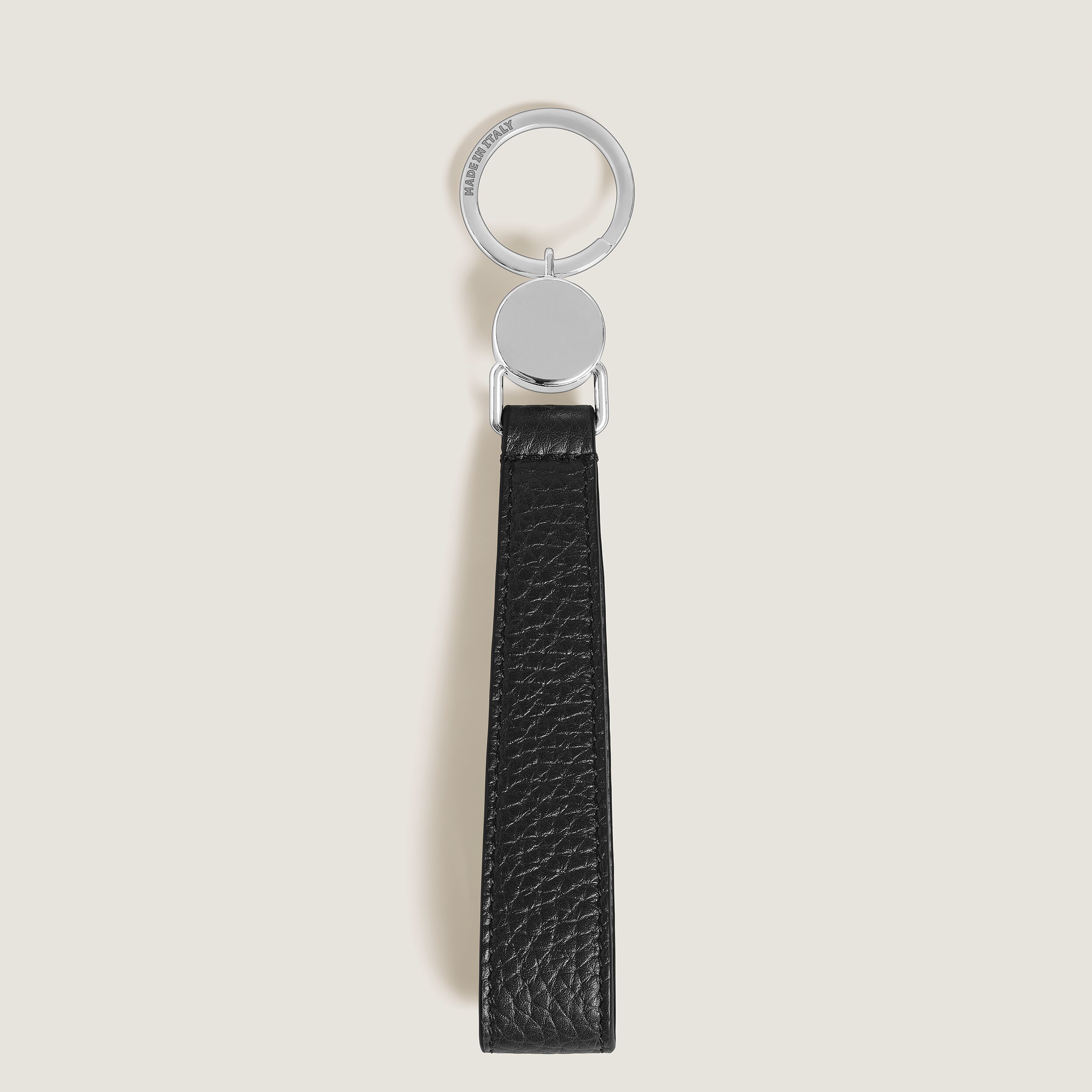  Montblanc - Schlüsselanhänger Mit Schlaufe Aus Grain Leder - Schwarz - Leder - Mb221855 - Schlüsselringe & Schlüsseletuis 
