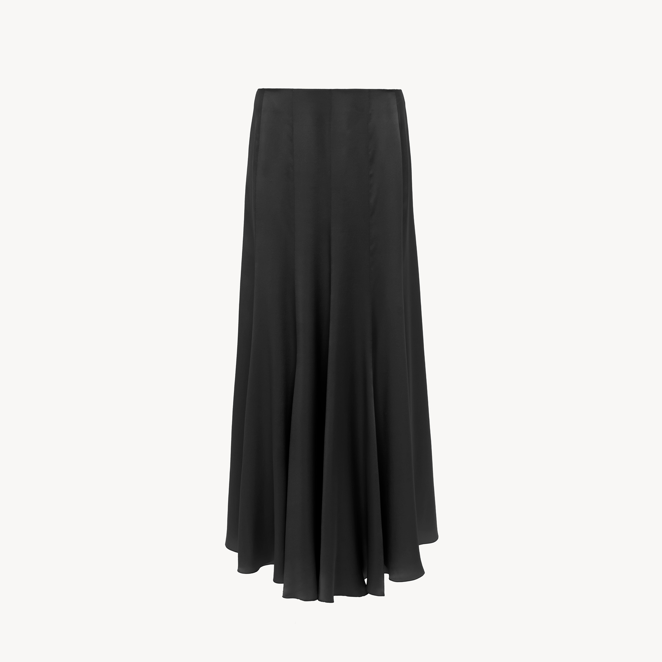 Chloé Maxi Skirt With Sheer Overlay And Flowy Design In Black