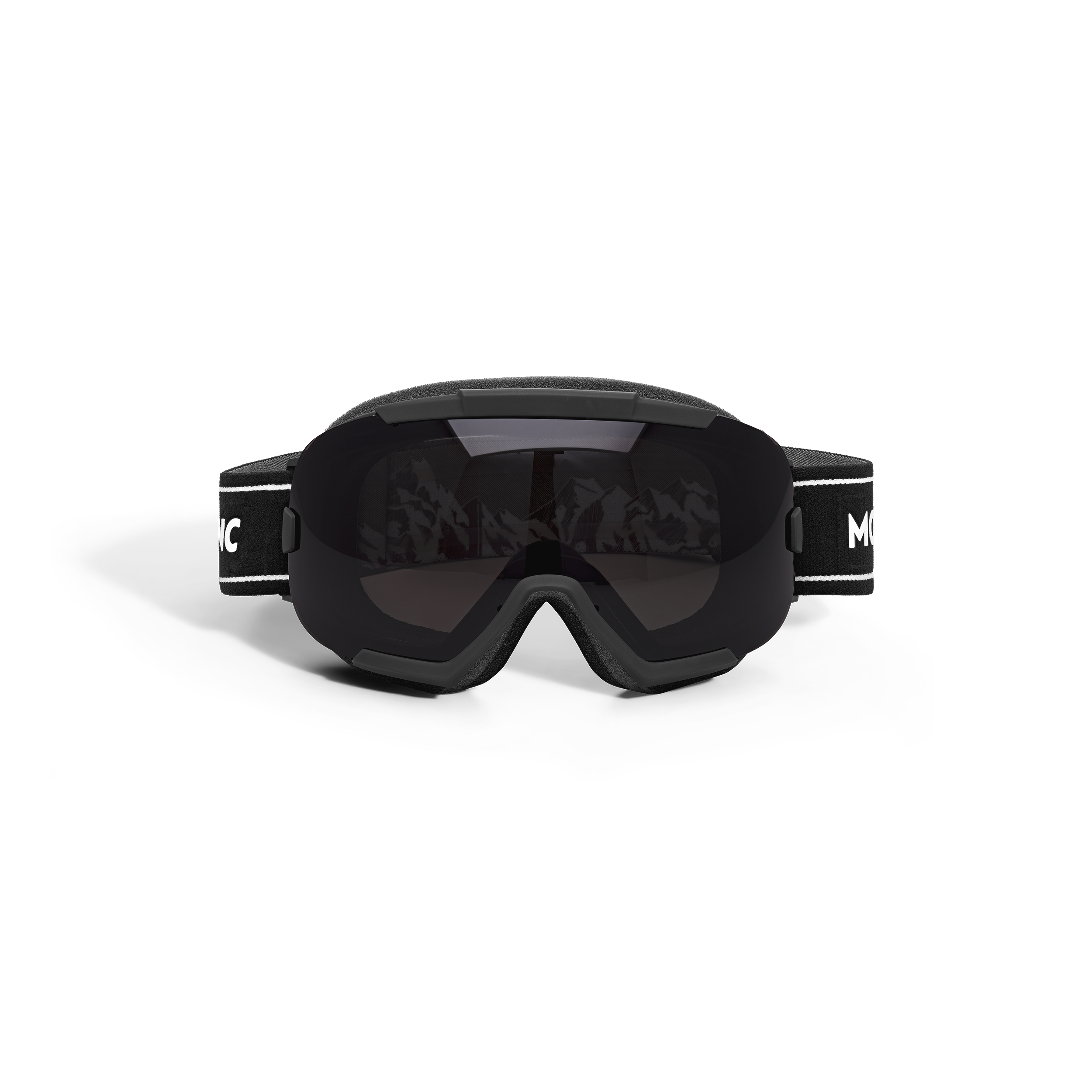  Montblanc - Rechteckige Skibrille Mit Schwarzem Spritzgussrahmen - Schwarz - Eingespritzt - Mb134666 - Sonnenbrillen 