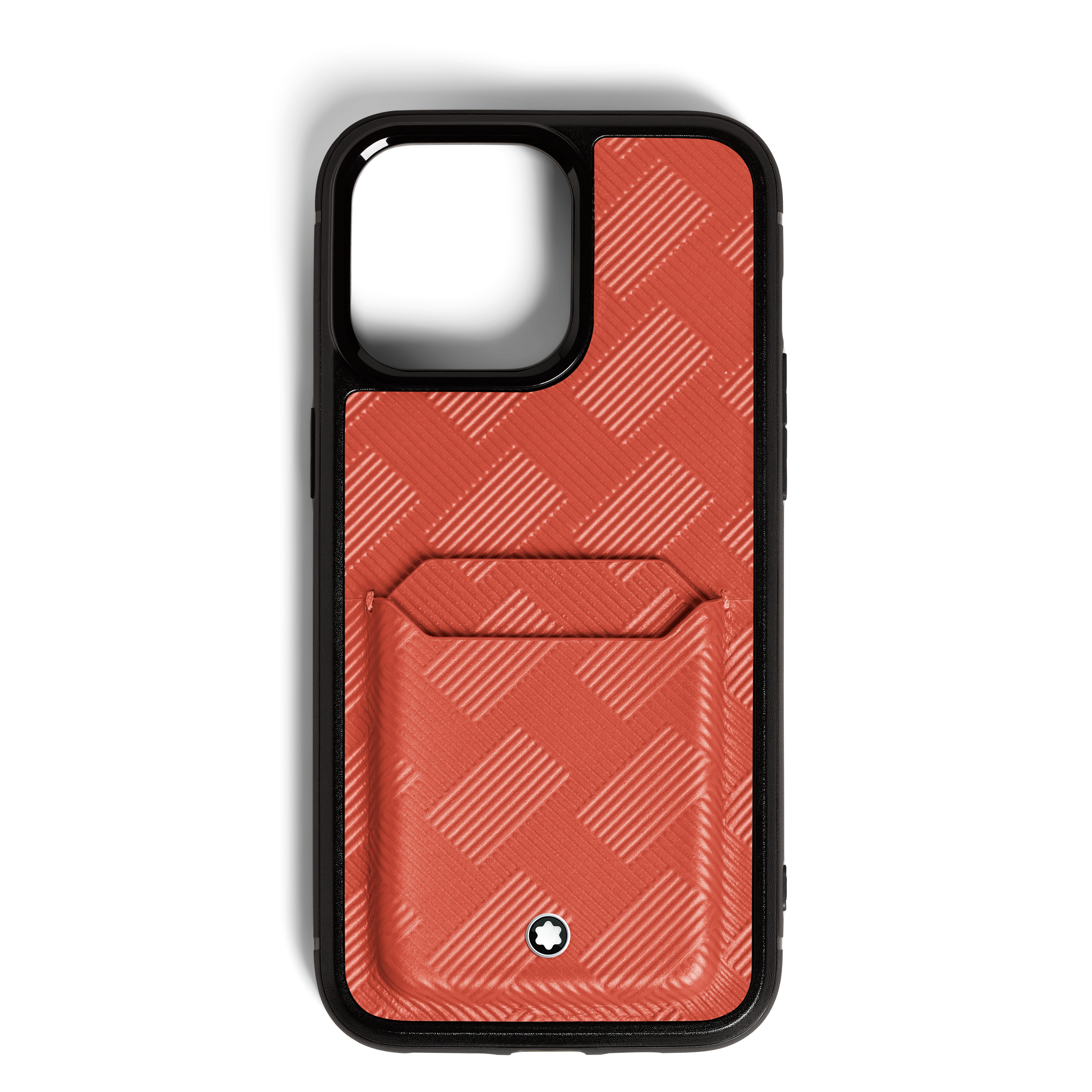  Montblanc - Funda Rígida Para Iphone 16 Pro Max Con Ranuras Para 2 Tarjetas De Piel Extreme - Cayena - Piel - Mb199615 - Fundas Para Teléfonos 