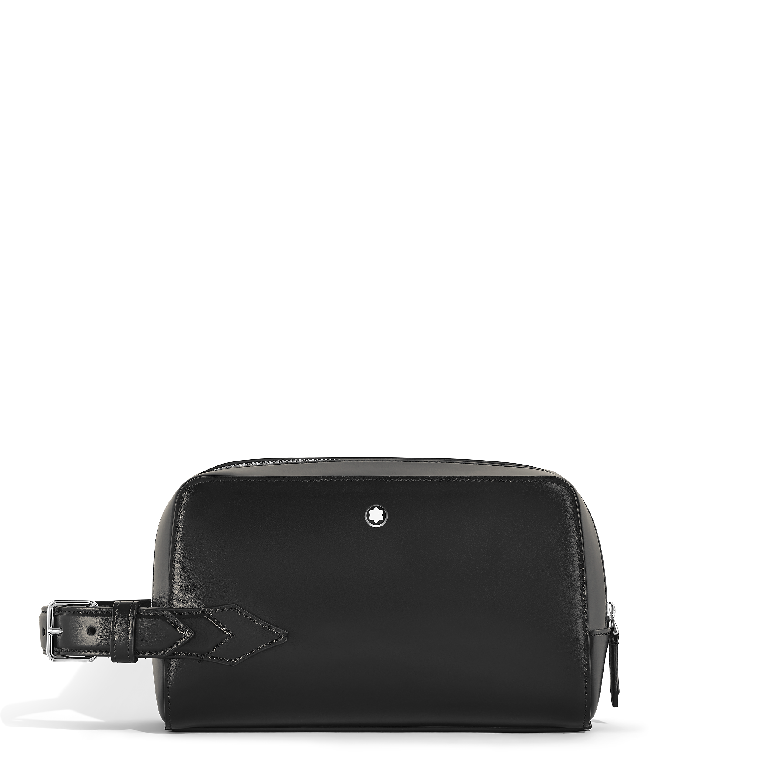 Montblanc - Wash Bag In Meisterstück Leather - Leather - Mb220408 - Clutch Bags   Black