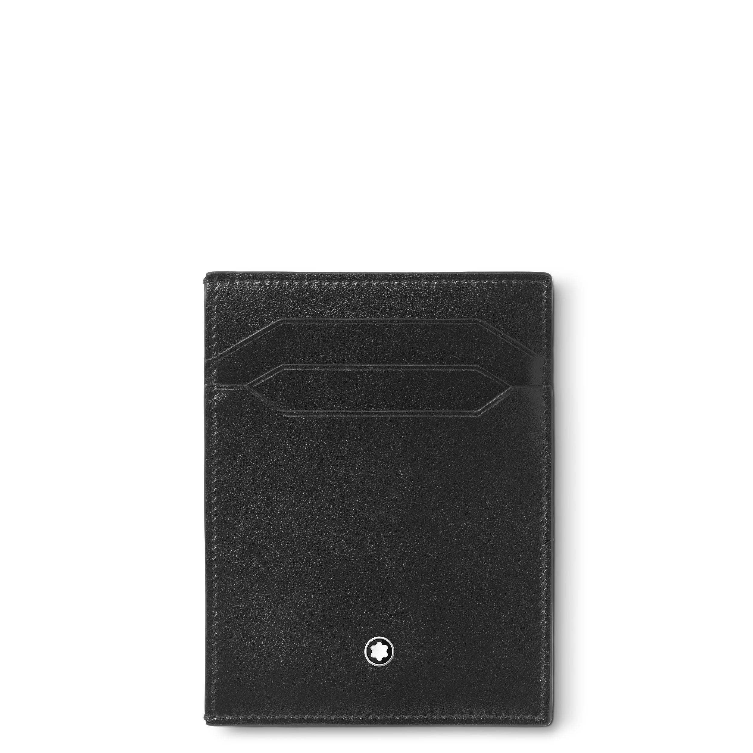 Montblanc - Card Holder 4Cc With Id Holder In Meisterstück Leather - Leather - Mb198328 - Card Holders   Black
