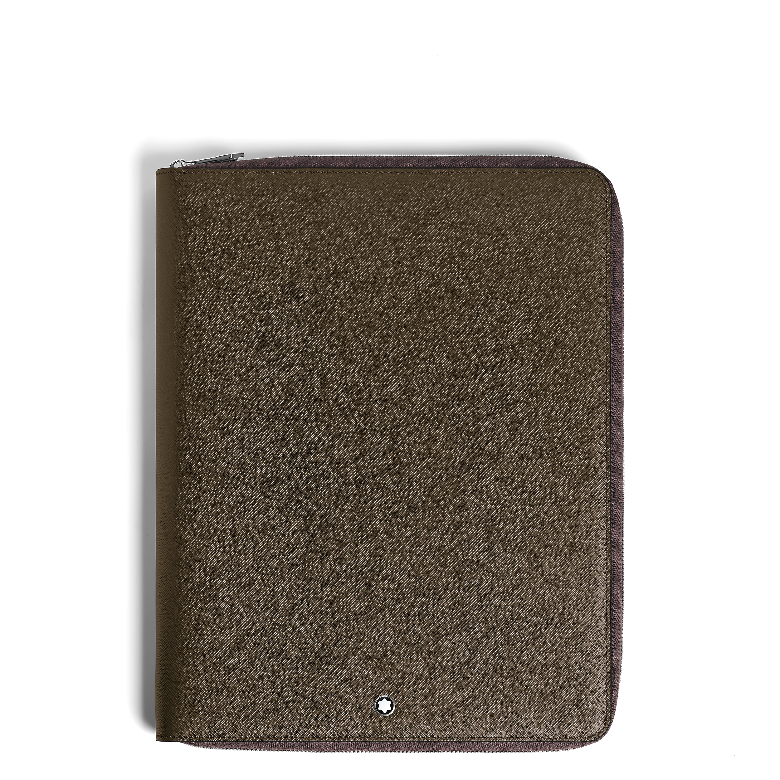 Montblanc - Medium Notebook Holder With Zip In Sartorial Leather - Leather - Mb137535 - Notebook Holders   Khaki