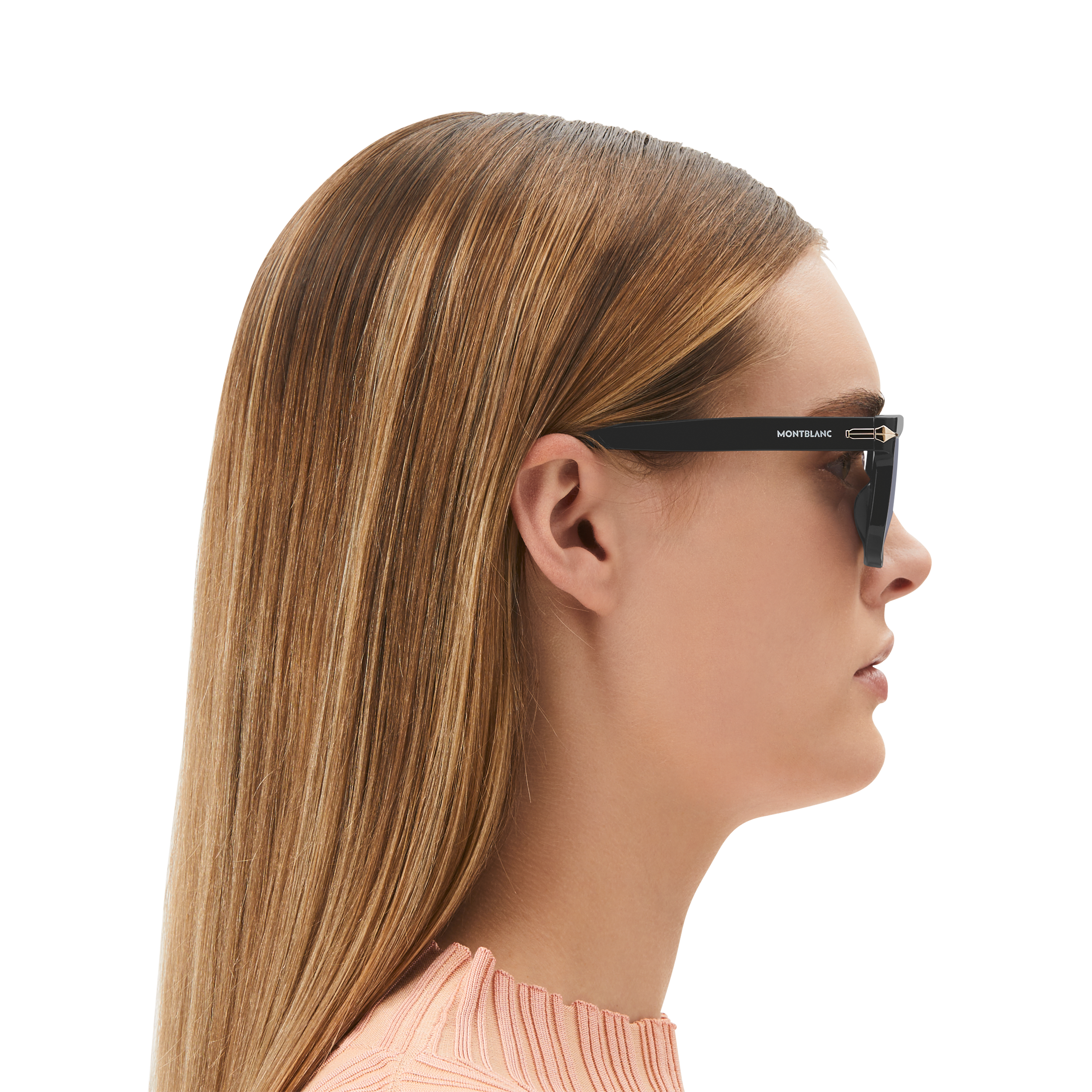 Montblanc - Rechteckige Sonnenbrille Mit Schwarzem Acetatrahmen - Schwarz - Kunststoff - Mb131230 - Sonnenbrillen 