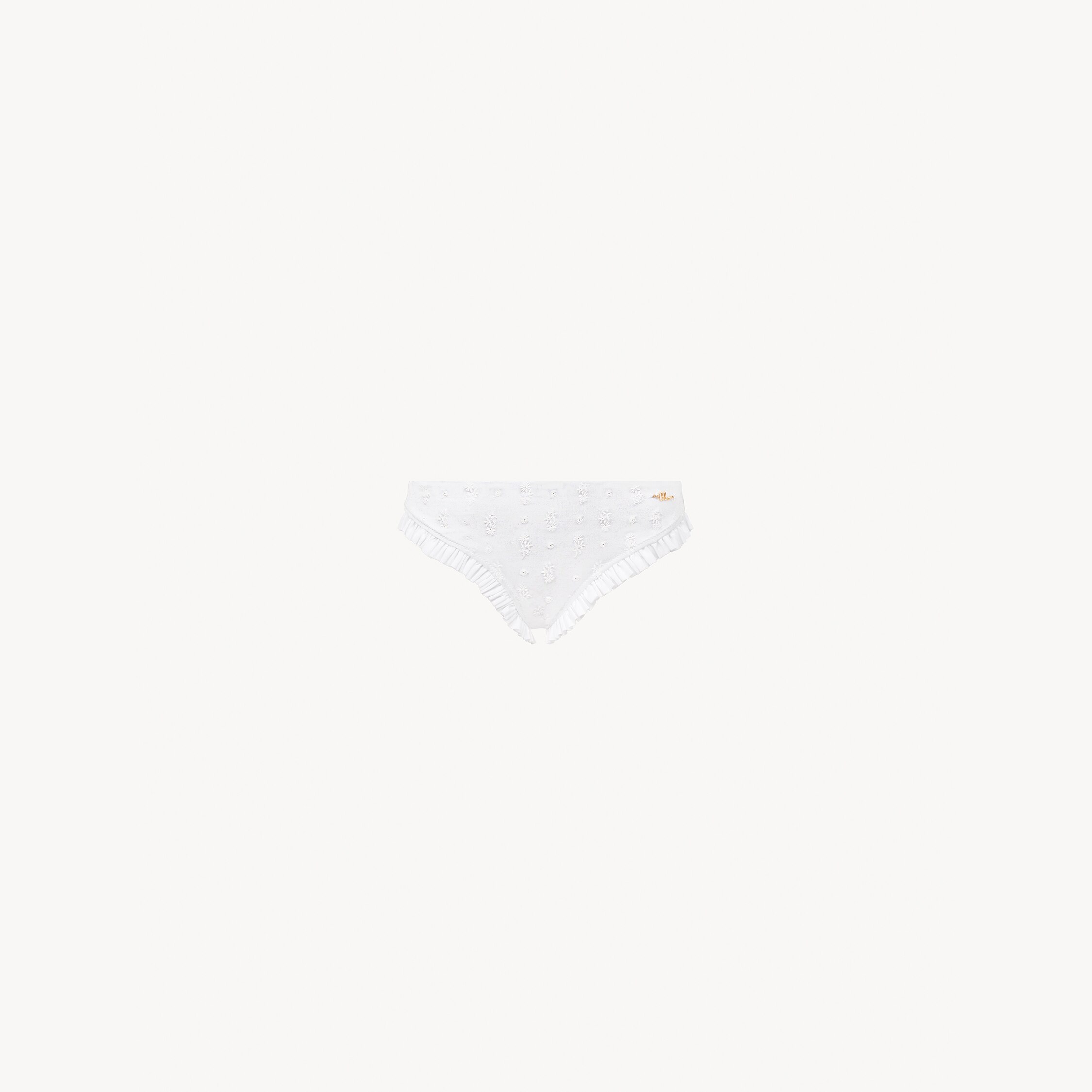 Chloé Ruffled Bikini Bottoms In White