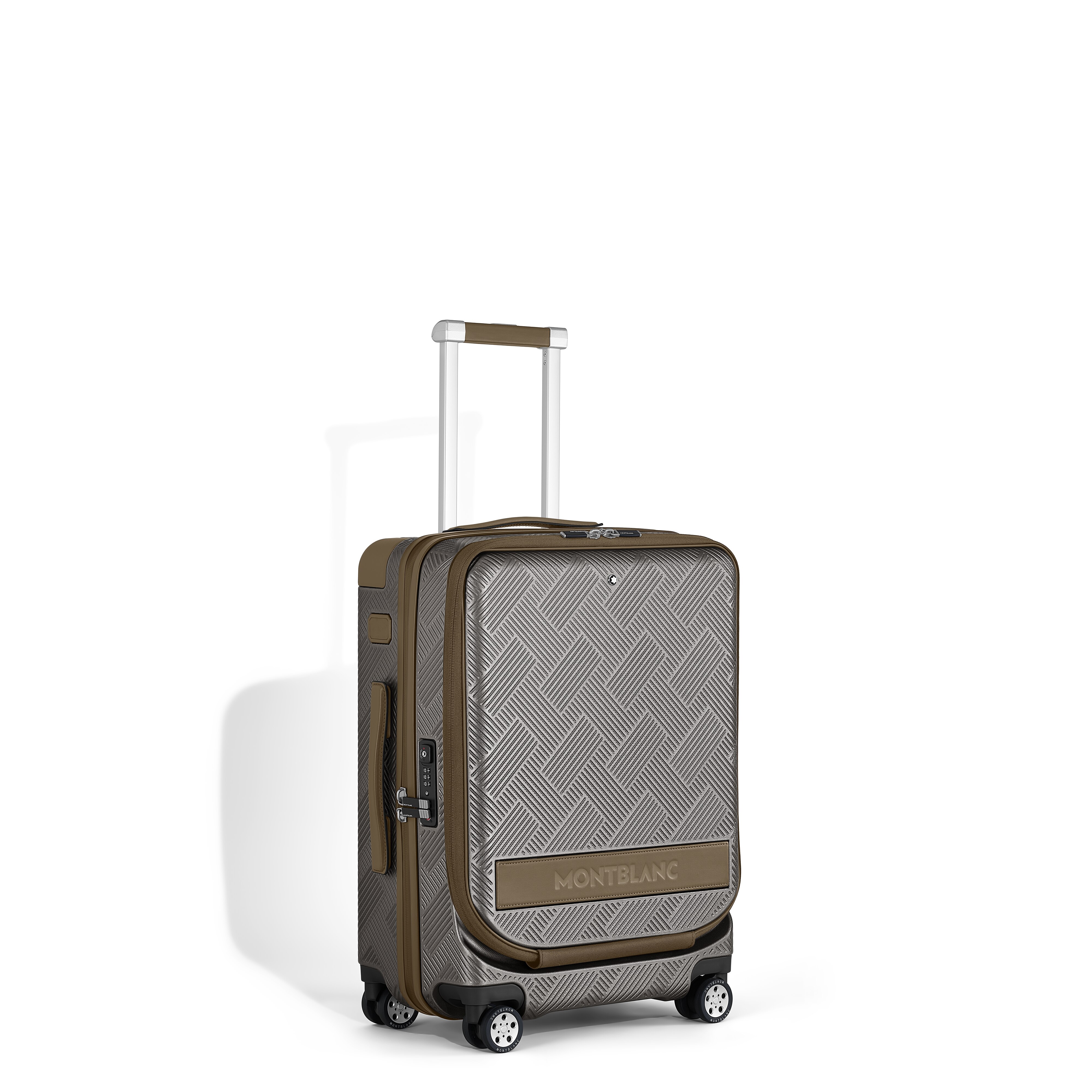  Montblanc - #my4810 Kabinenkoffer Mit Vordertasche - Warmer Stahl - Polycarbonat - Mb220302 - Handgepäck 