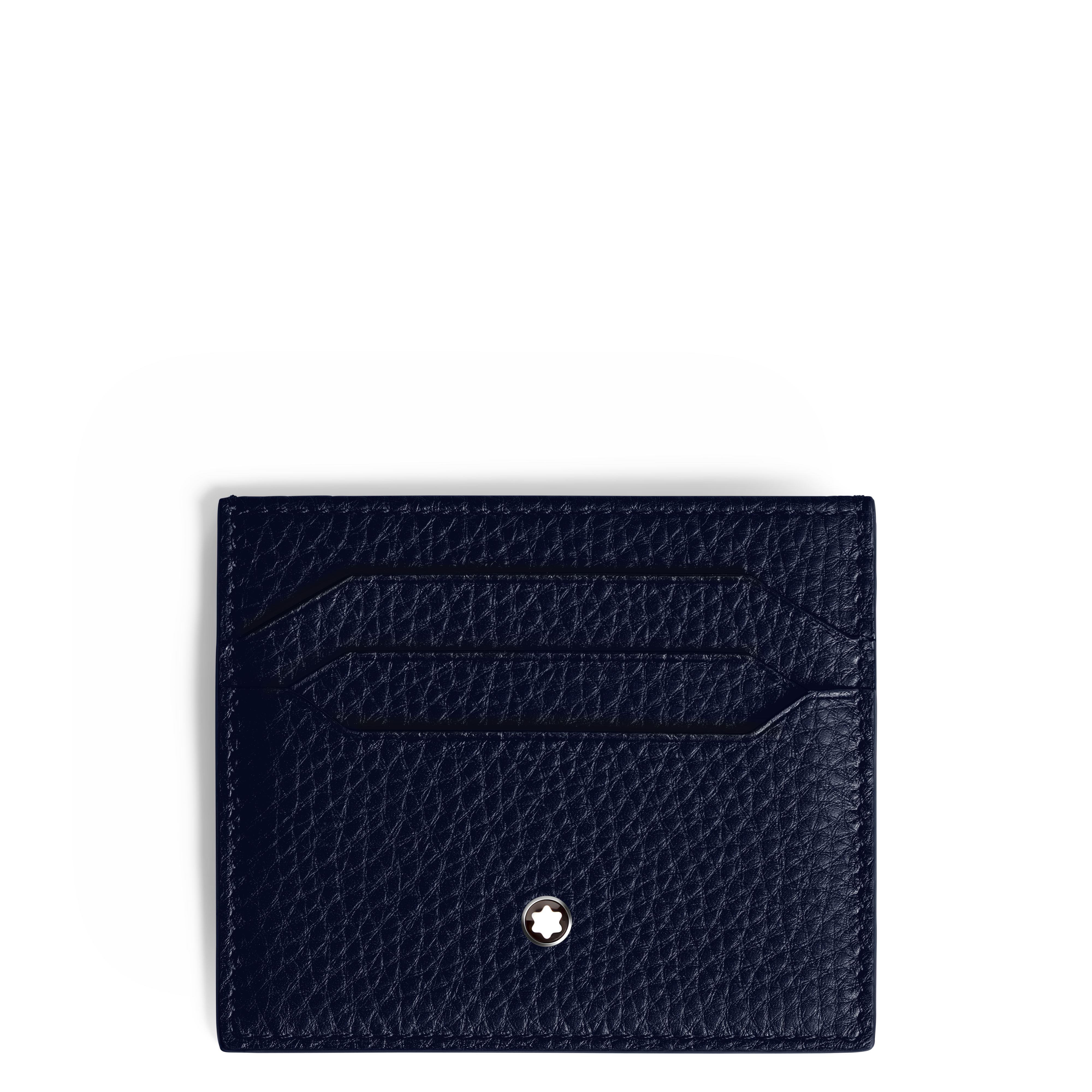  Montblanc - Tarjetero Para 6 Tarjetas De Piel Grain - Azul Medianoche - Piel - Mb220039 - Portatarjetas 