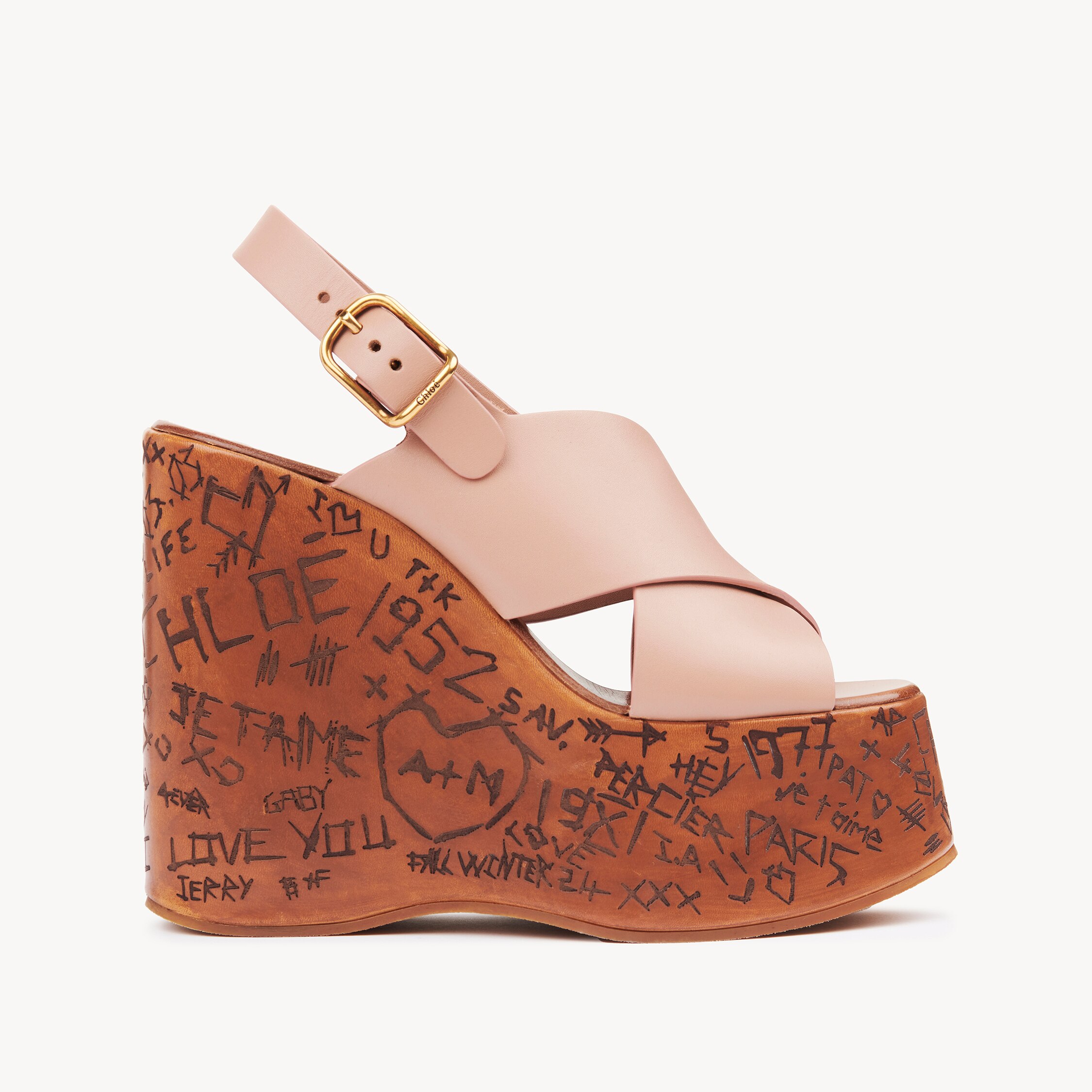 Chloé Chloe' Women Maxime Wedge Sandal In Brown