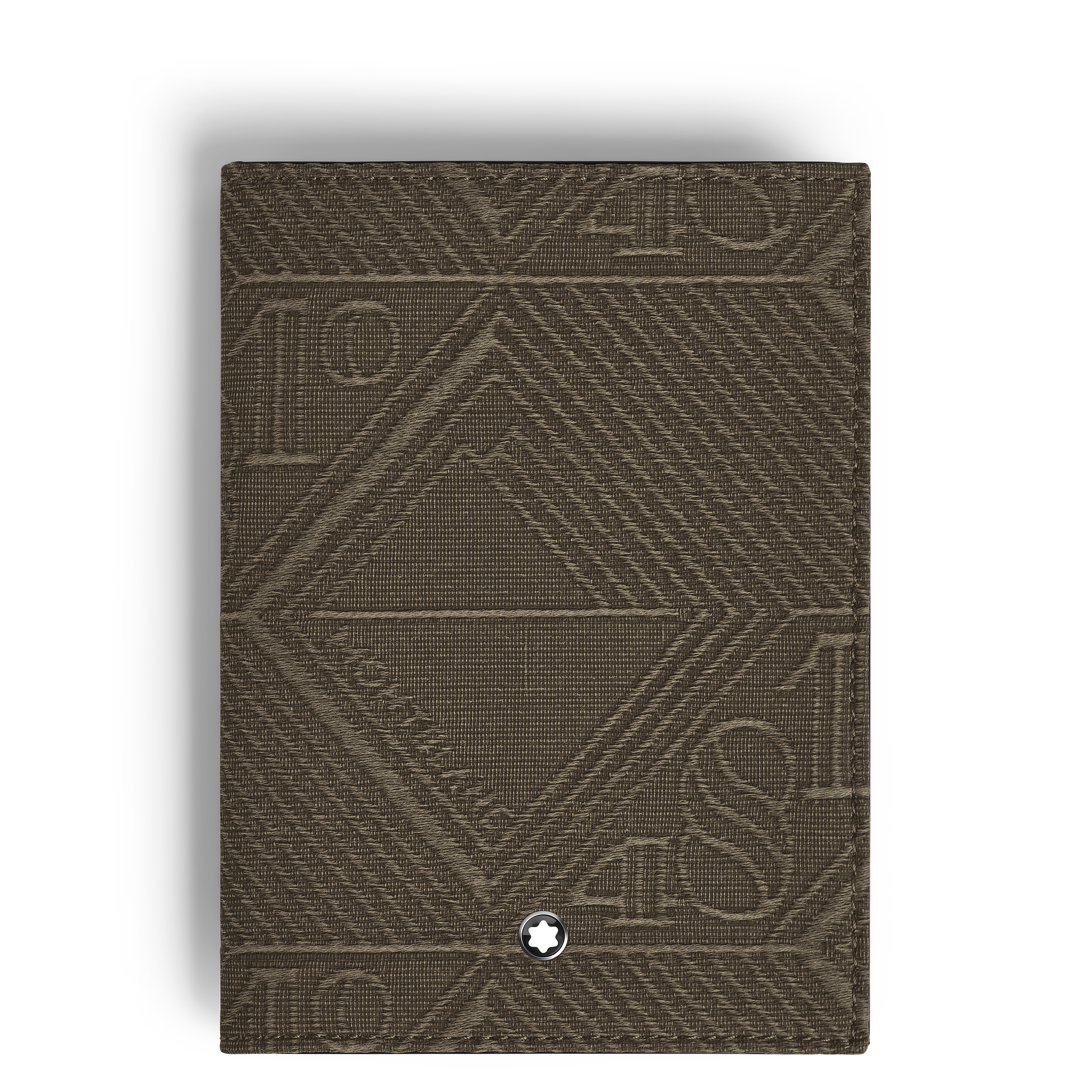 Montblanc - Passport Holder In 4810 Jacquard - Fabric And Leather - Mb220265 - Passport Holders   Khaki
