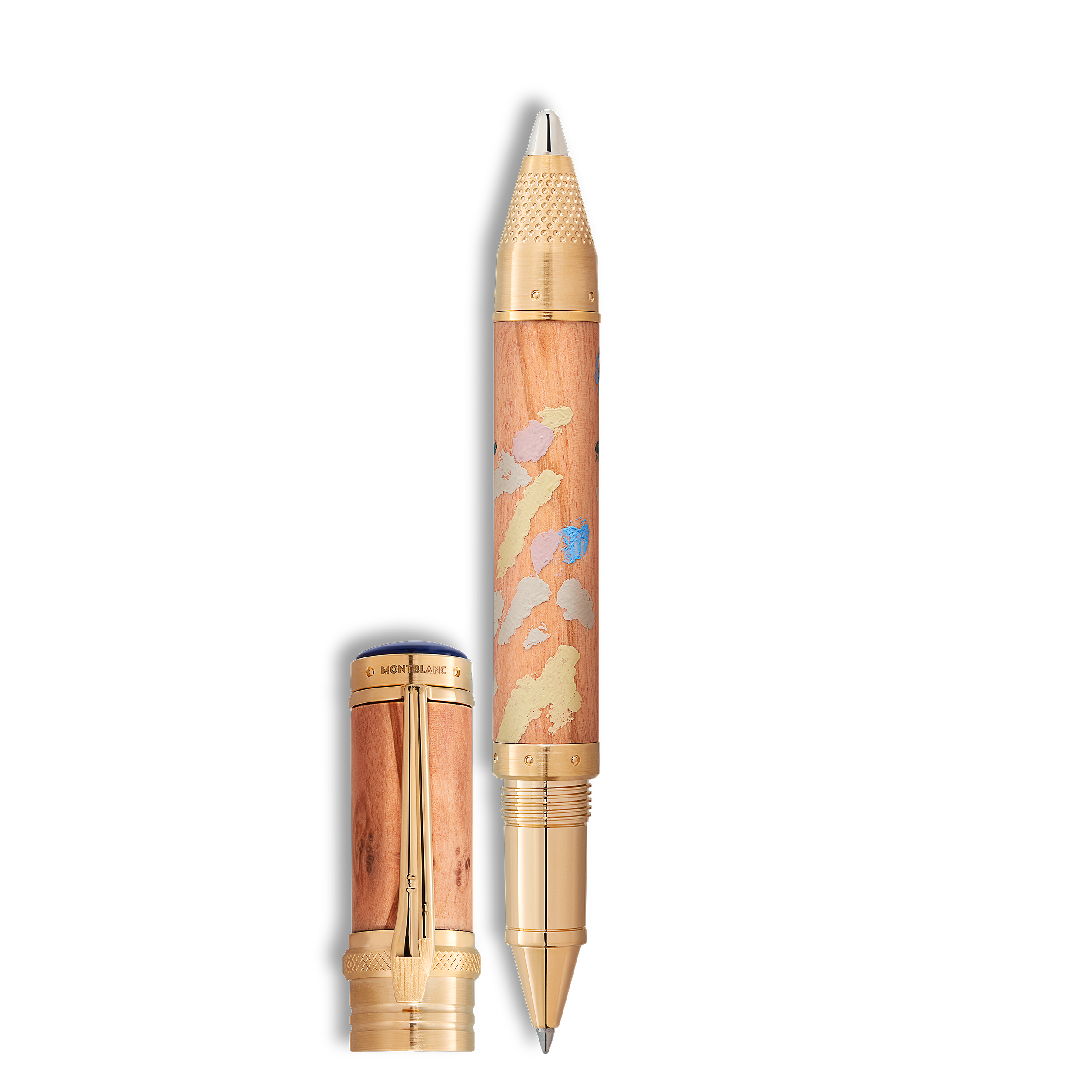 Montblanc - Masters Of Art Homage To Pierre-Auguste Renoir Limited Edition 4810 Rollerball - Olive Tree Wood - Mb132032 - Rollerballs   Light Brown