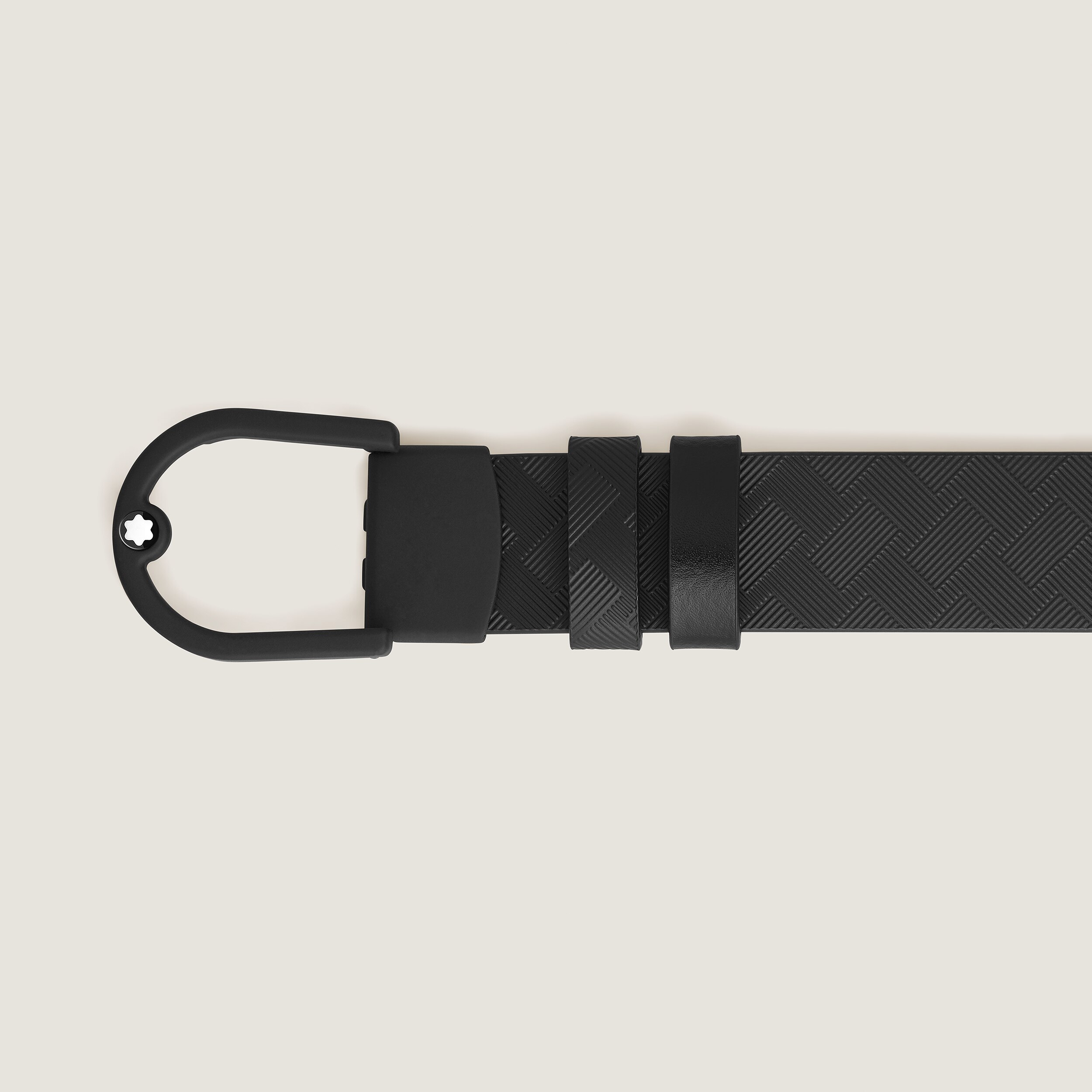  Montblanc - Cintura Reversibile 30 Mm In Pelle Nera/nera Con Fibbia A Ferro Di Cavallo Leggera - Nero - Pellame - Mb222397 - Cinture 