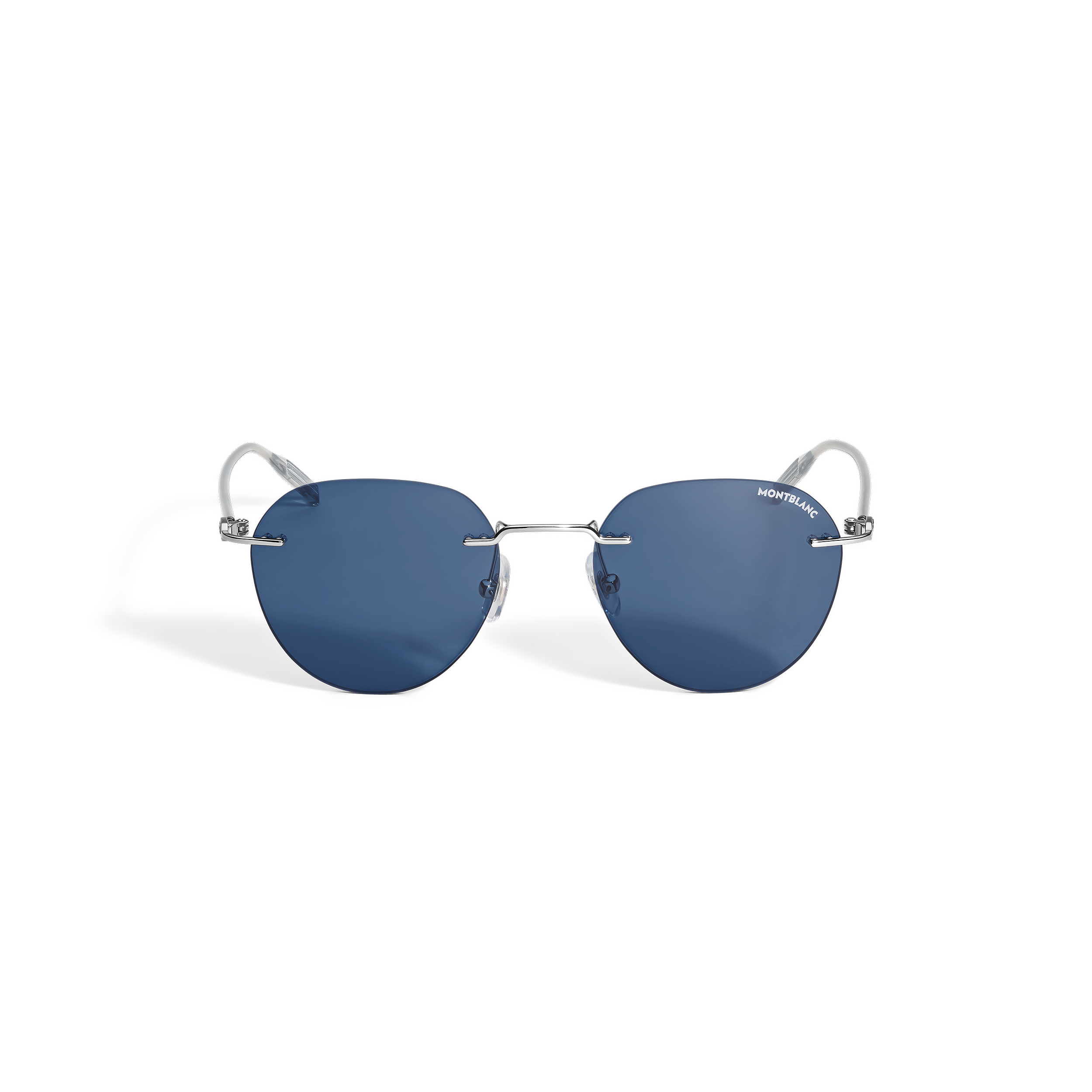 Montblanc - Round Sunglasses With -Coloured Metal Frame - Mb136913 - Sunglasses Men's Silver