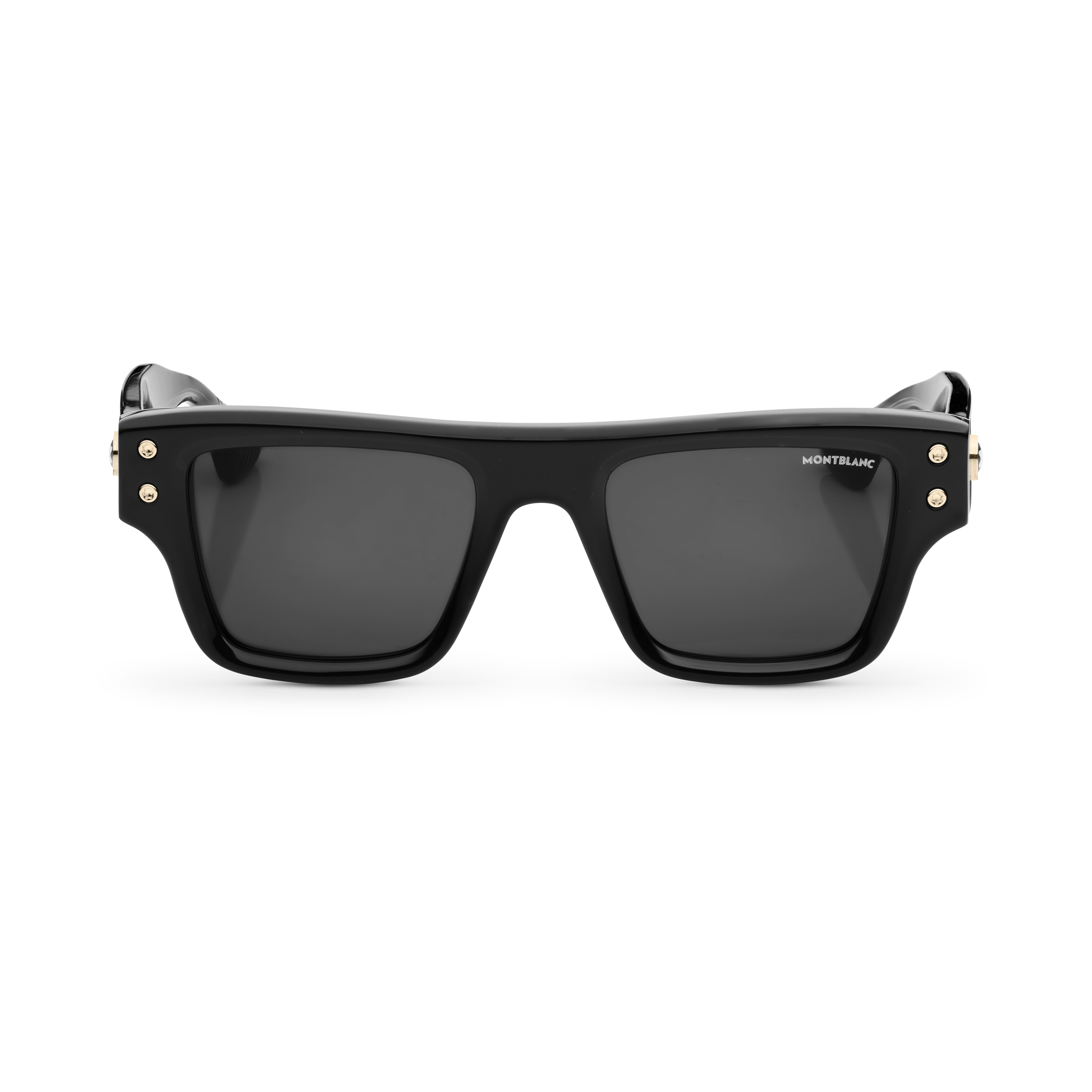  Montblanc - Rechteckige Sonnenbrille Mit Schwarzem Acetatrahmen - Schwarz - Kunststoff - Mb131226 - Sonnenbrillen 
