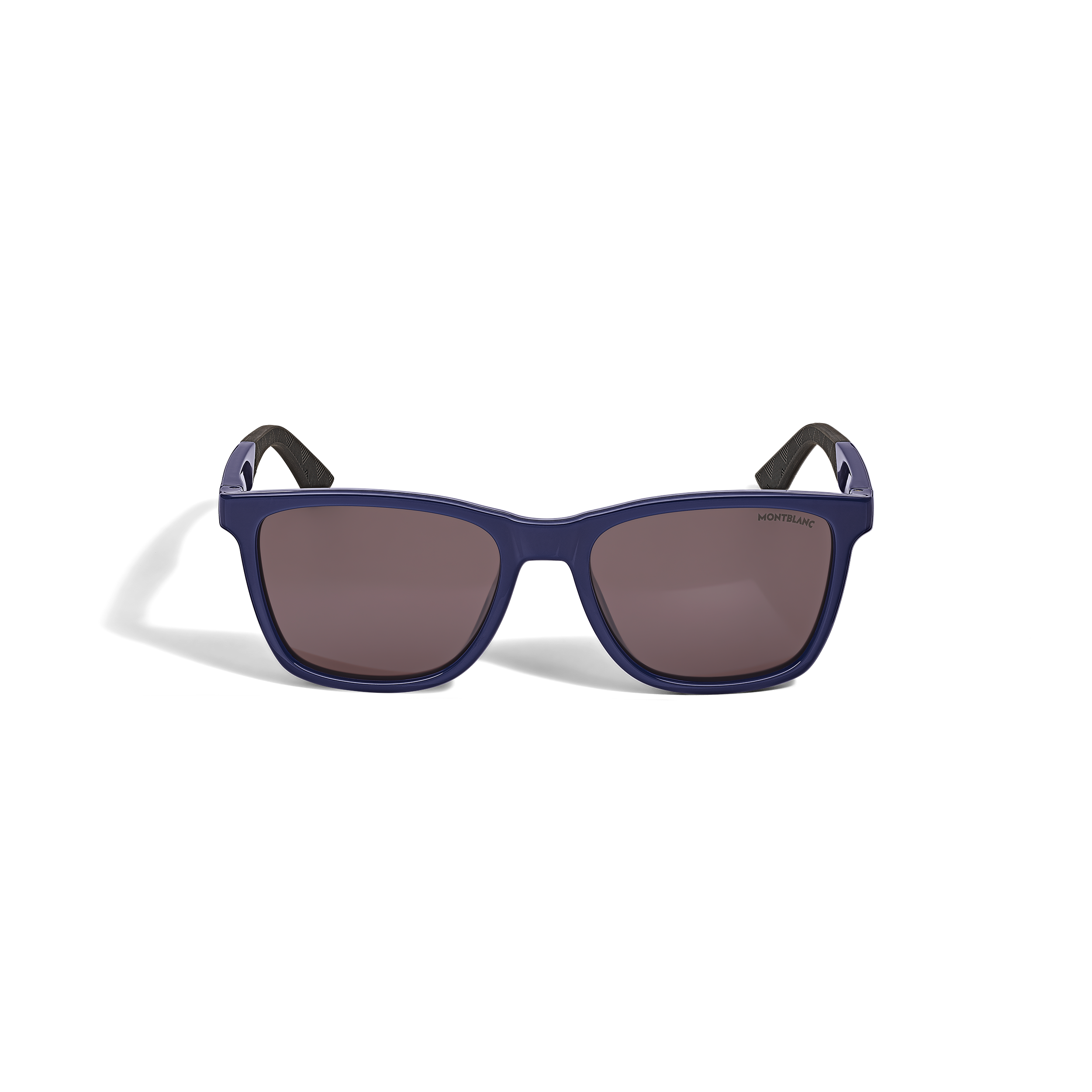  Montblanc - Quadratische Sonnenbrille Mit Blauem Spritzgussrahmen - Blau - Eingespritzt - Mb134862 - Sonnenbrillen 