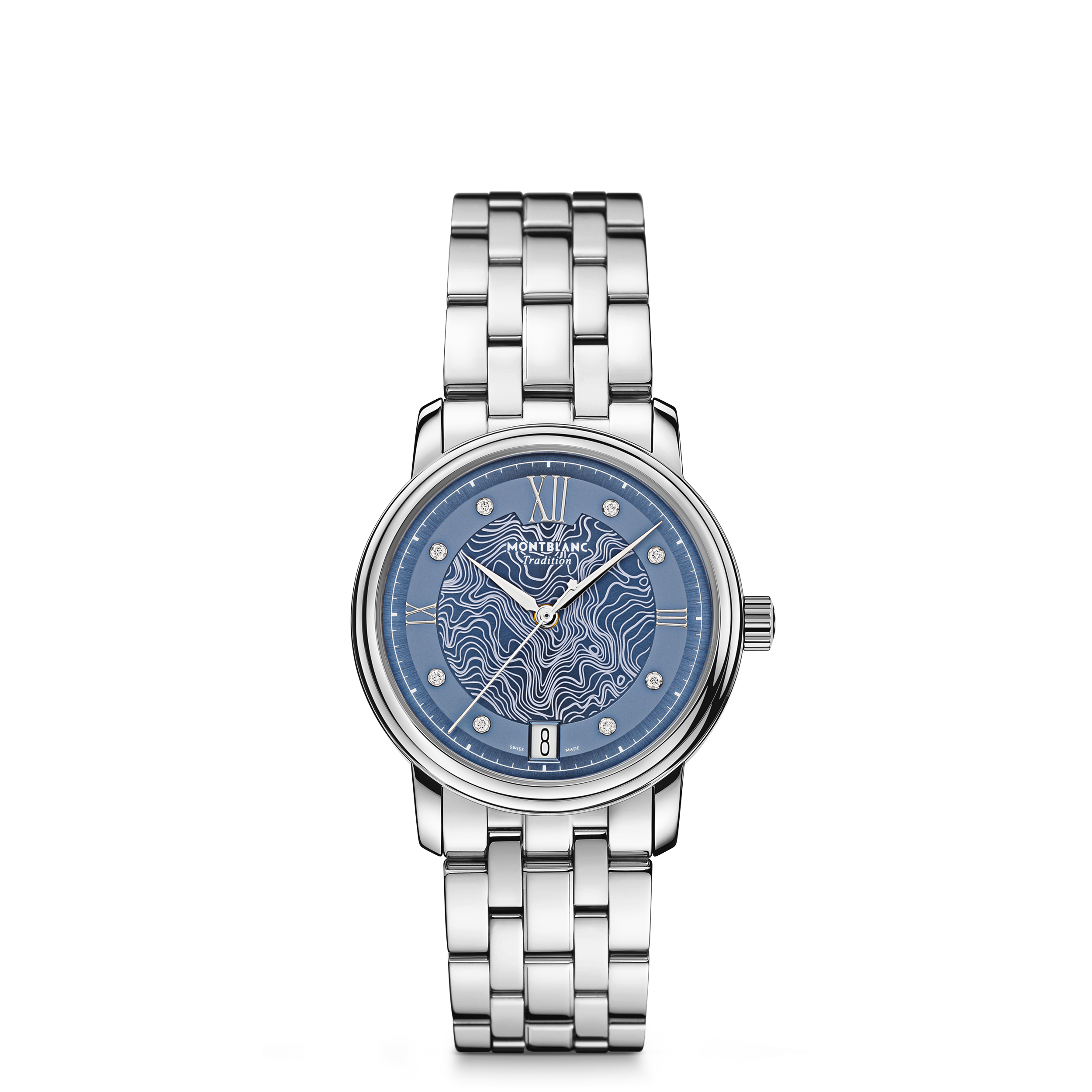 Montblanc - Tradition Automatic Date 32 Mm - Steel - Mb131297 - Watch Women's Light Blue