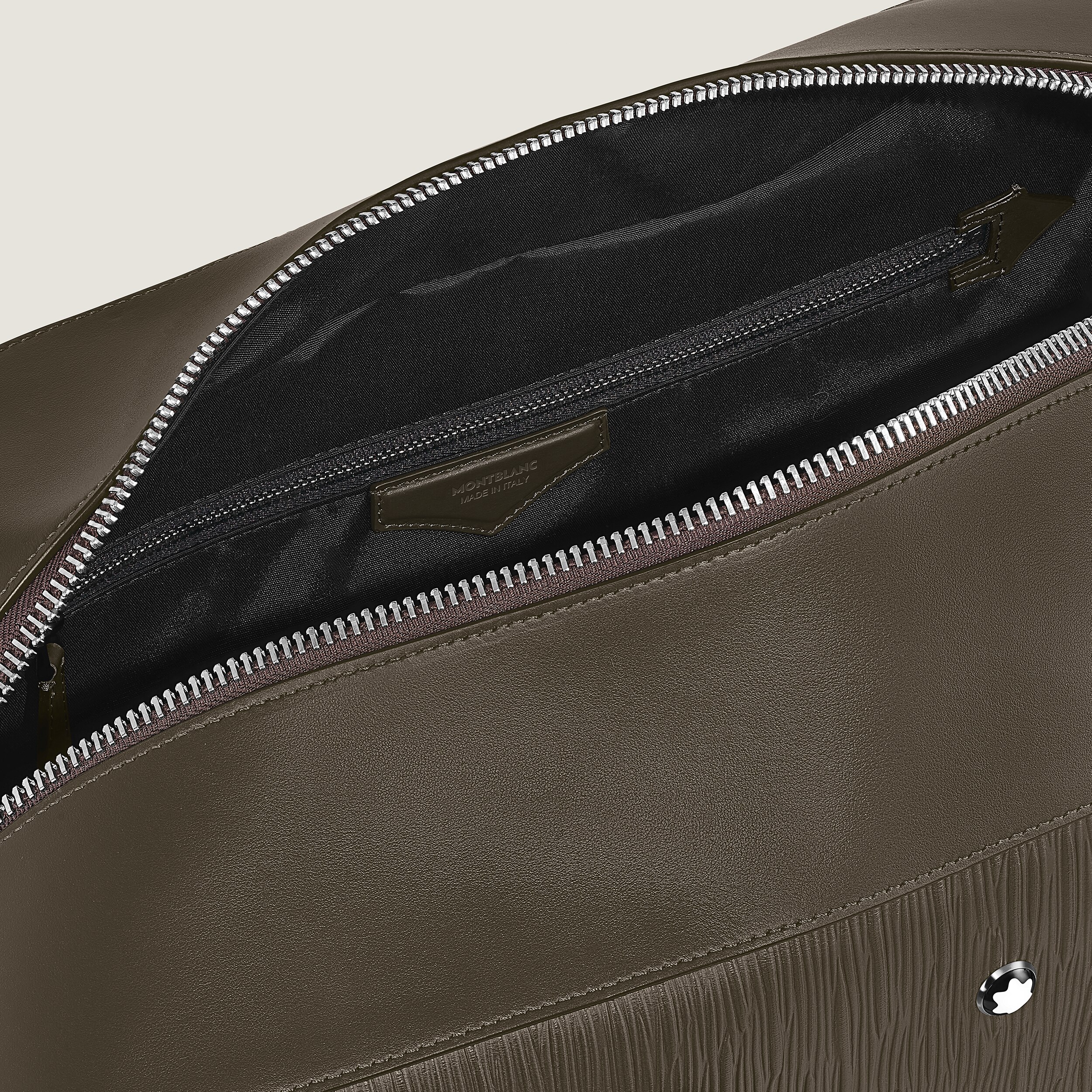  Montblanc - Borsa Weekender 45 In Pelle Corteccia Sfumato - Kaki - Pellame - Mb220268 - Borse Viaggio 