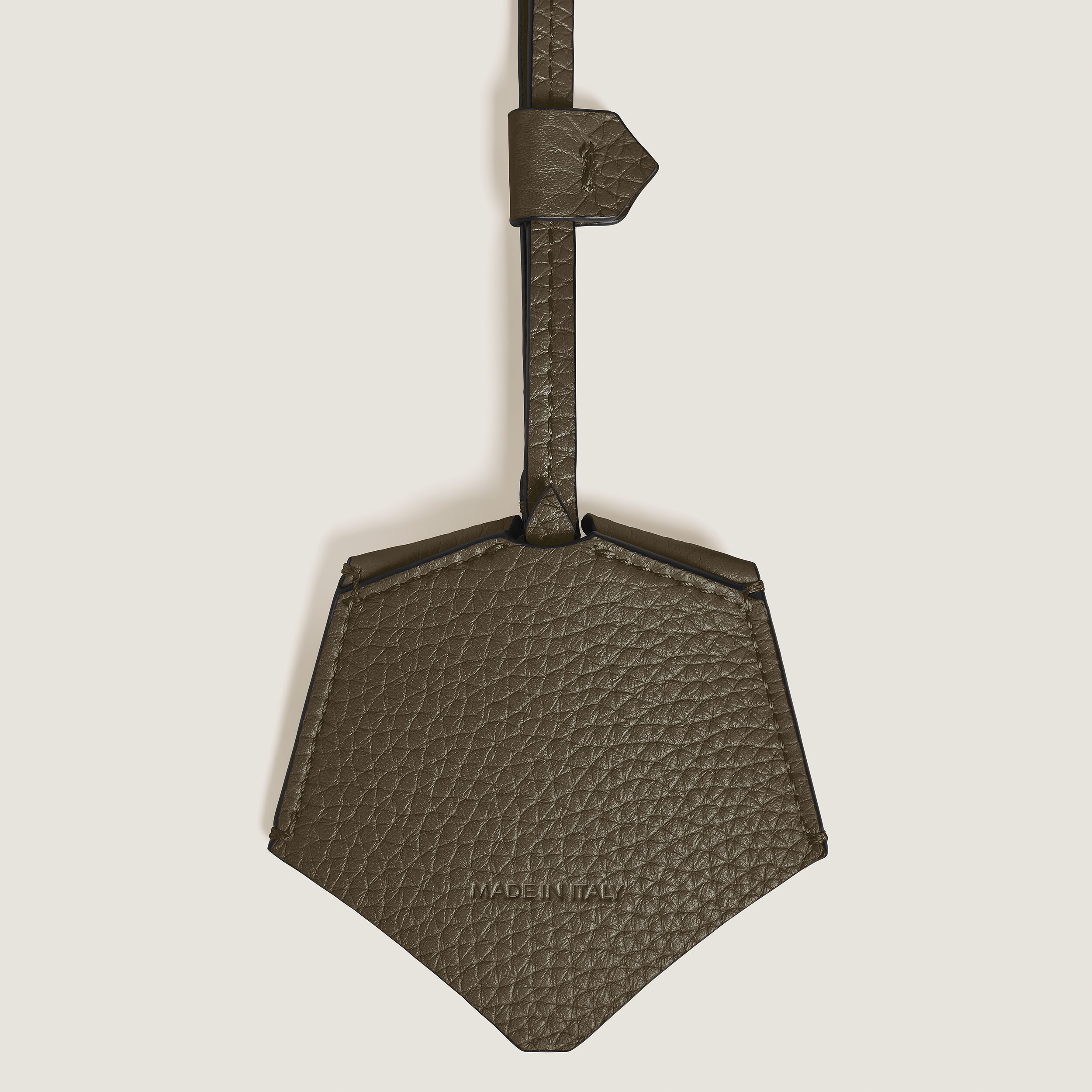  Montblanc - Schlüsselanhänger Aus Grain Leder - Khaki - Leder - Mb221831 - Schlüsselringe & Schlüsseletuis 