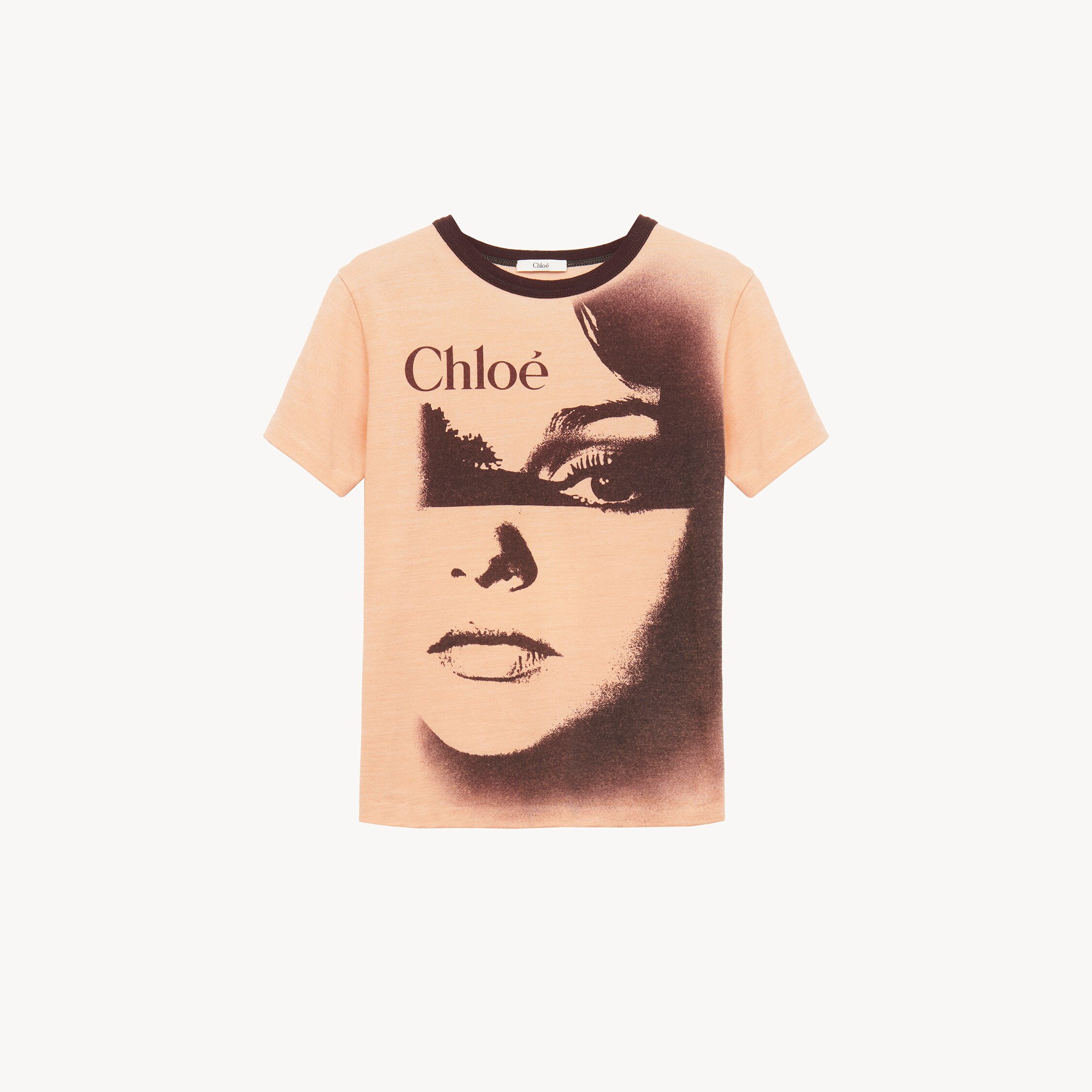 Chloé Crew-neck Logo T-shirt In Cotton Jersey In Neutral