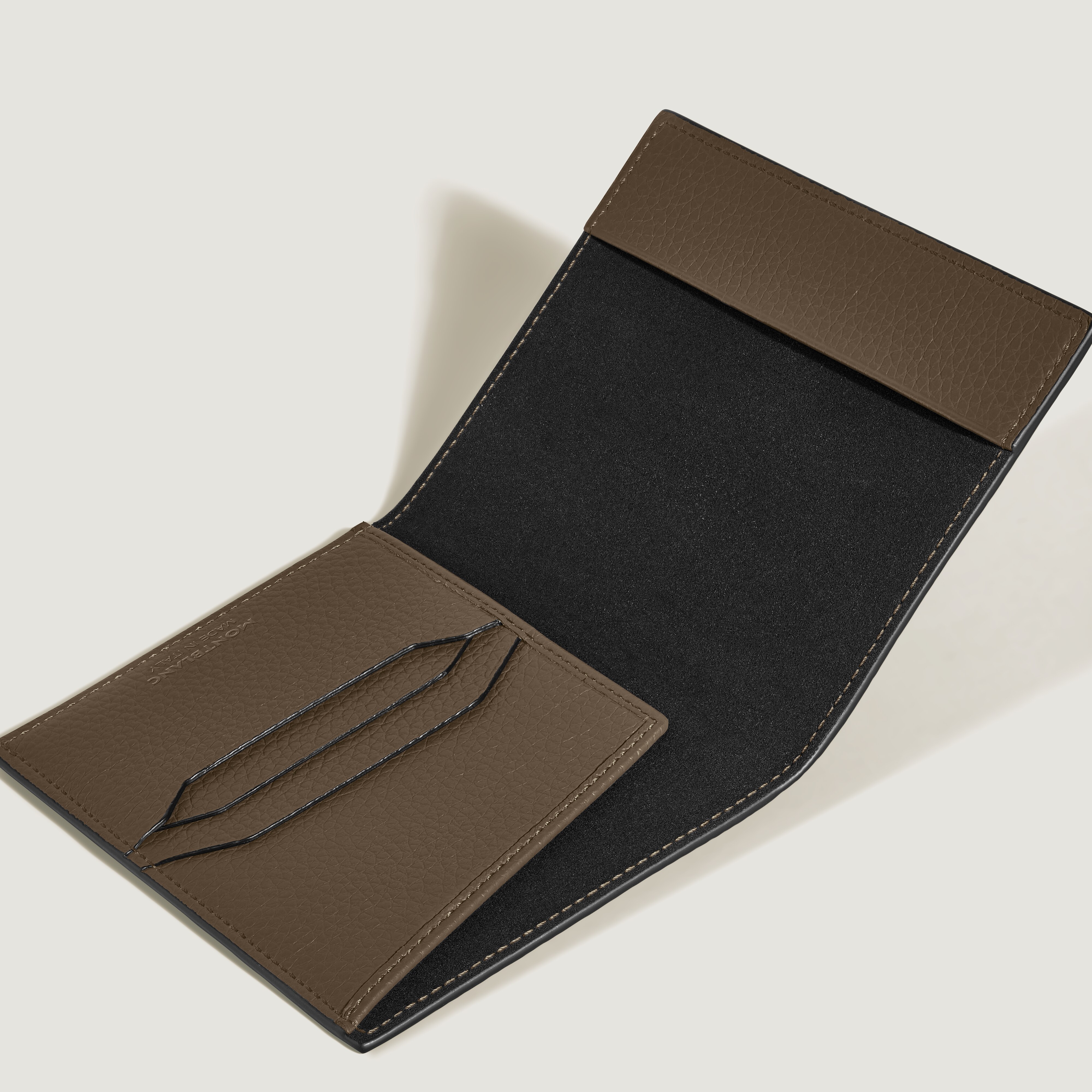 Montblanc - Porta Passaporto In Pelle Con Grana - Noisette - Pellame - Mb220224 - Custodie Per Passaporto 