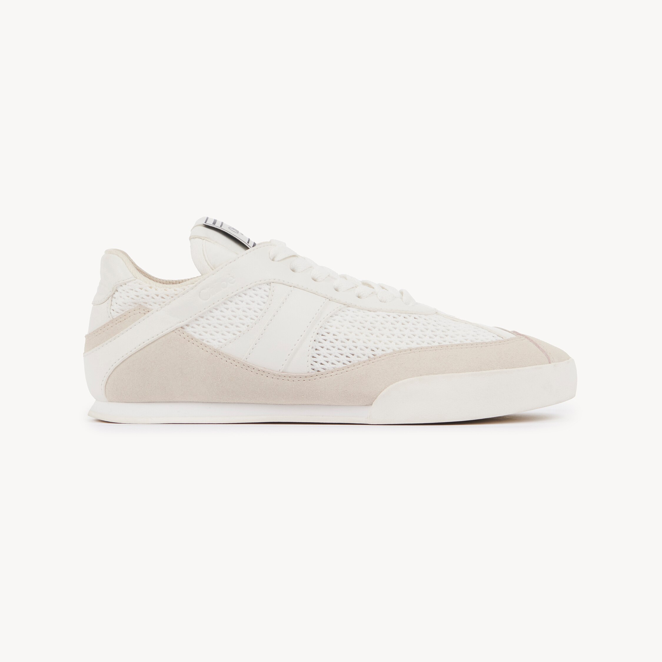 Chloé Chloe Women Sneakers Kick In Mesh E Pelle Scamosciata In White