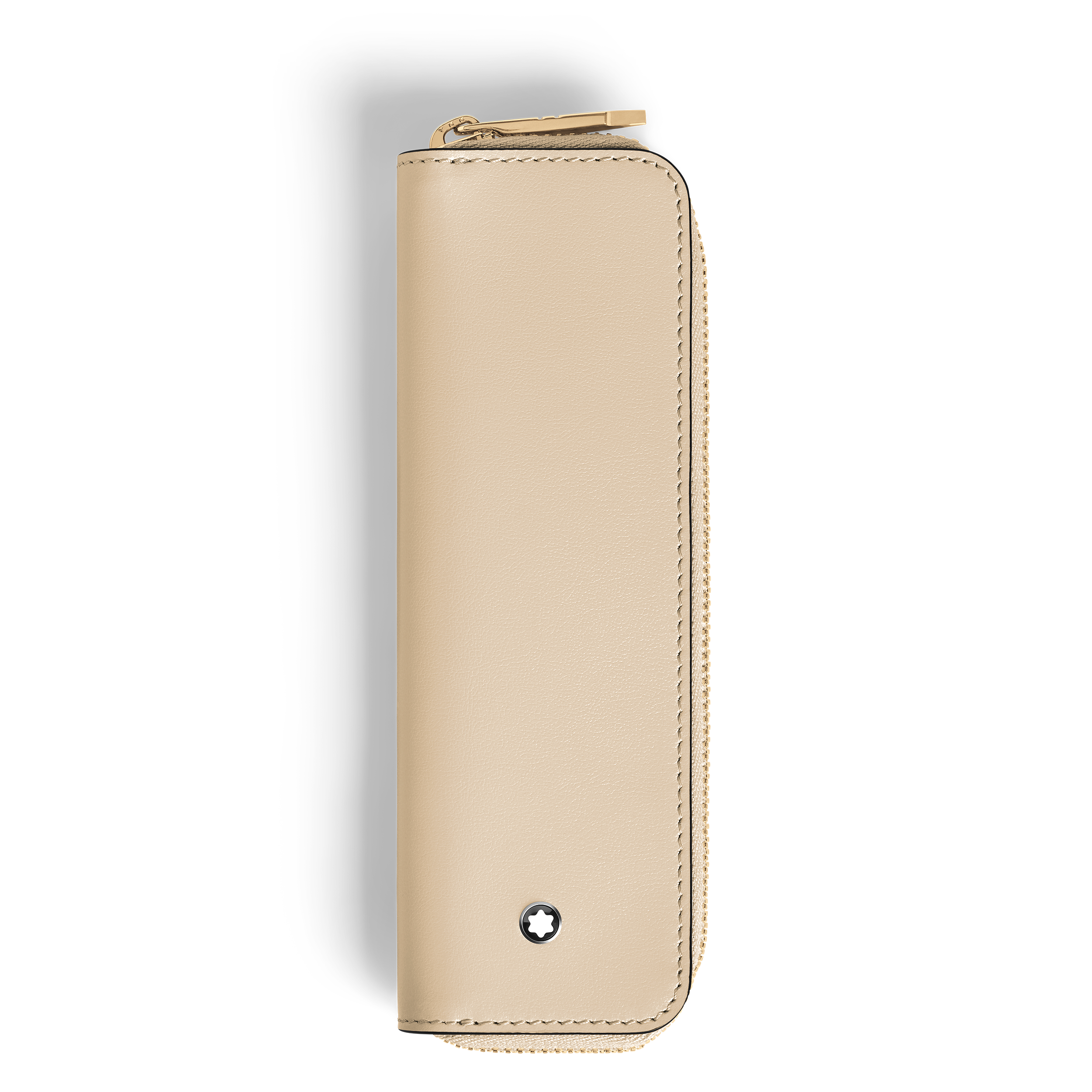 Montblanc - 1-Pen Pouch With Zip In Meisterstück Leather - Leather - Mb221446 - Pen Pouches   Cloudy Beige