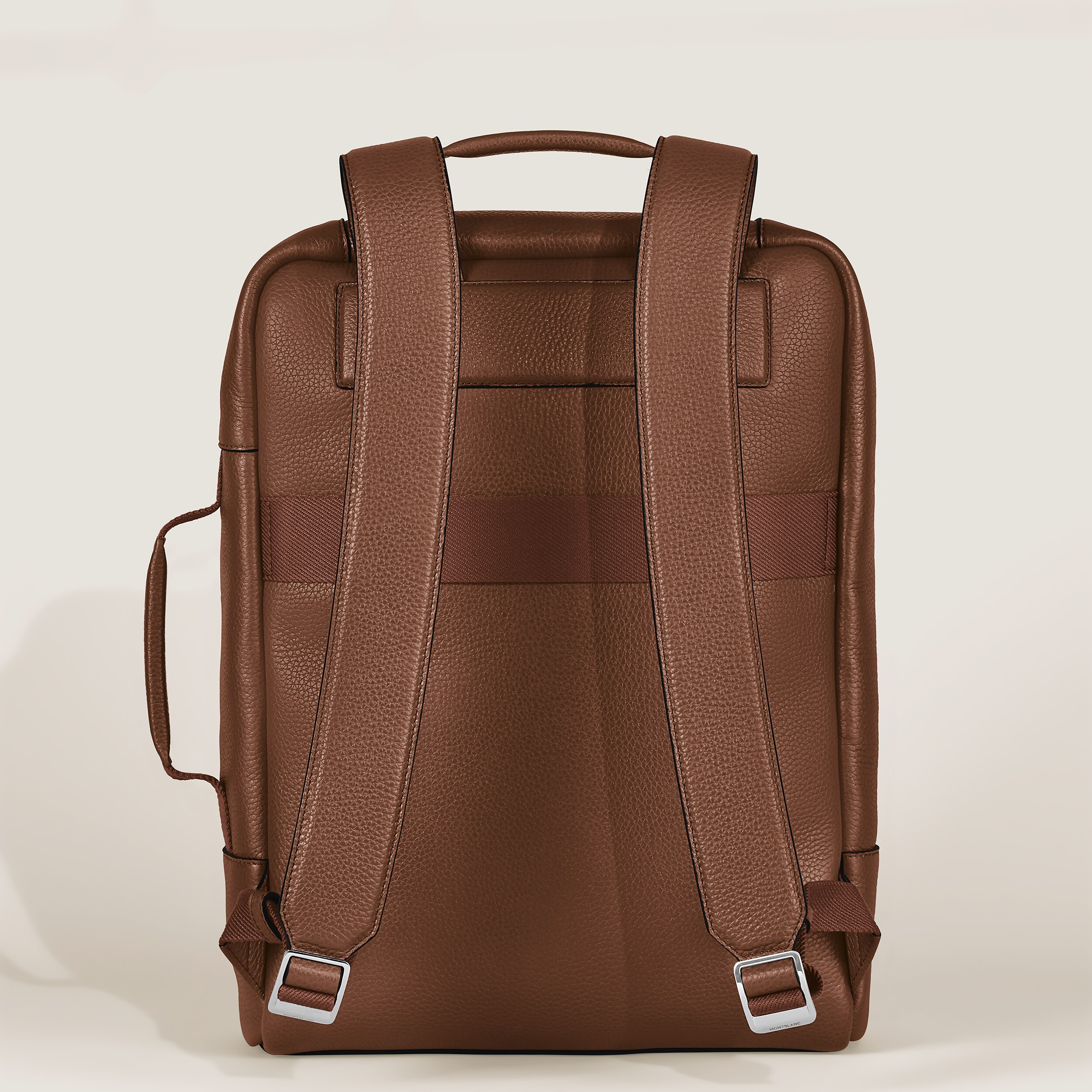  Montblanc - Rechteckiger Montblanc Companion Rucksack - Rehbraun - Leder - Mb221628 - Rucksäcke 