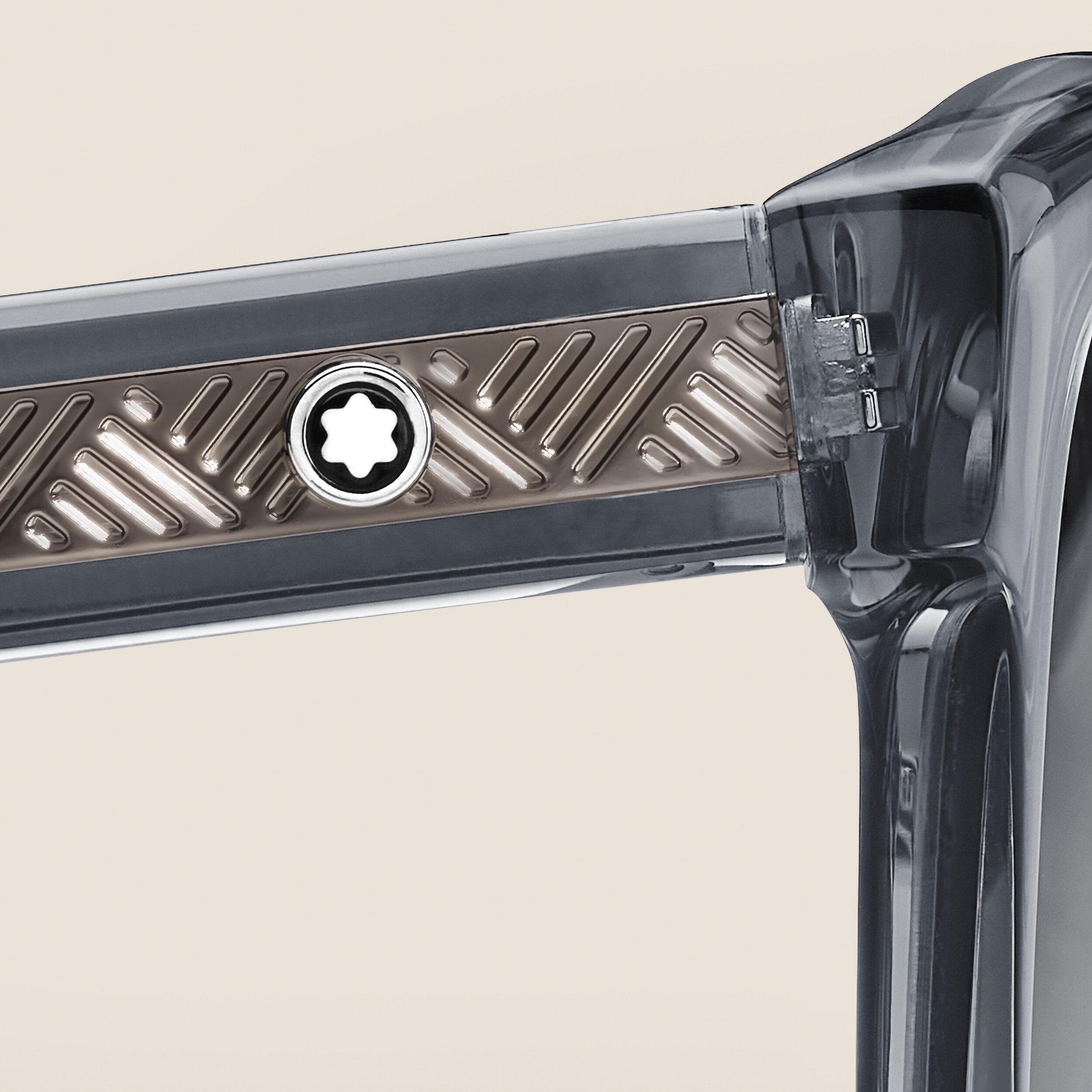  Montblanc - Occhiali Da Sole Con Montatura Quadrata In Acetato Color Grigio - Mb136912 - Occhiali Da Sole 