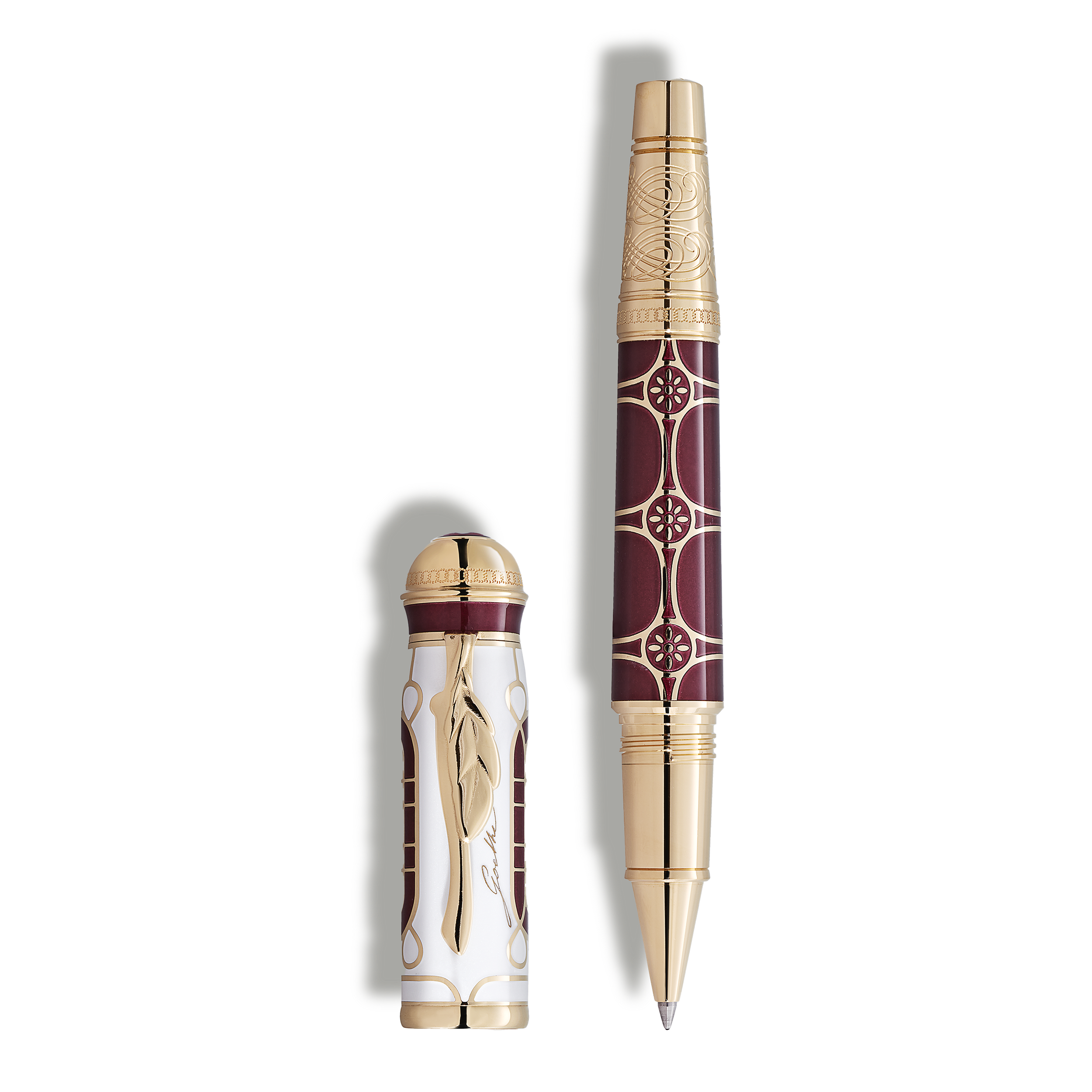 Montblanc - Writers Edition Homage To Johann Wolfgang Von Goethe Limited Edition 1808 Rollerball - Precious Lacquer - Mb131446 Burgundy Colour