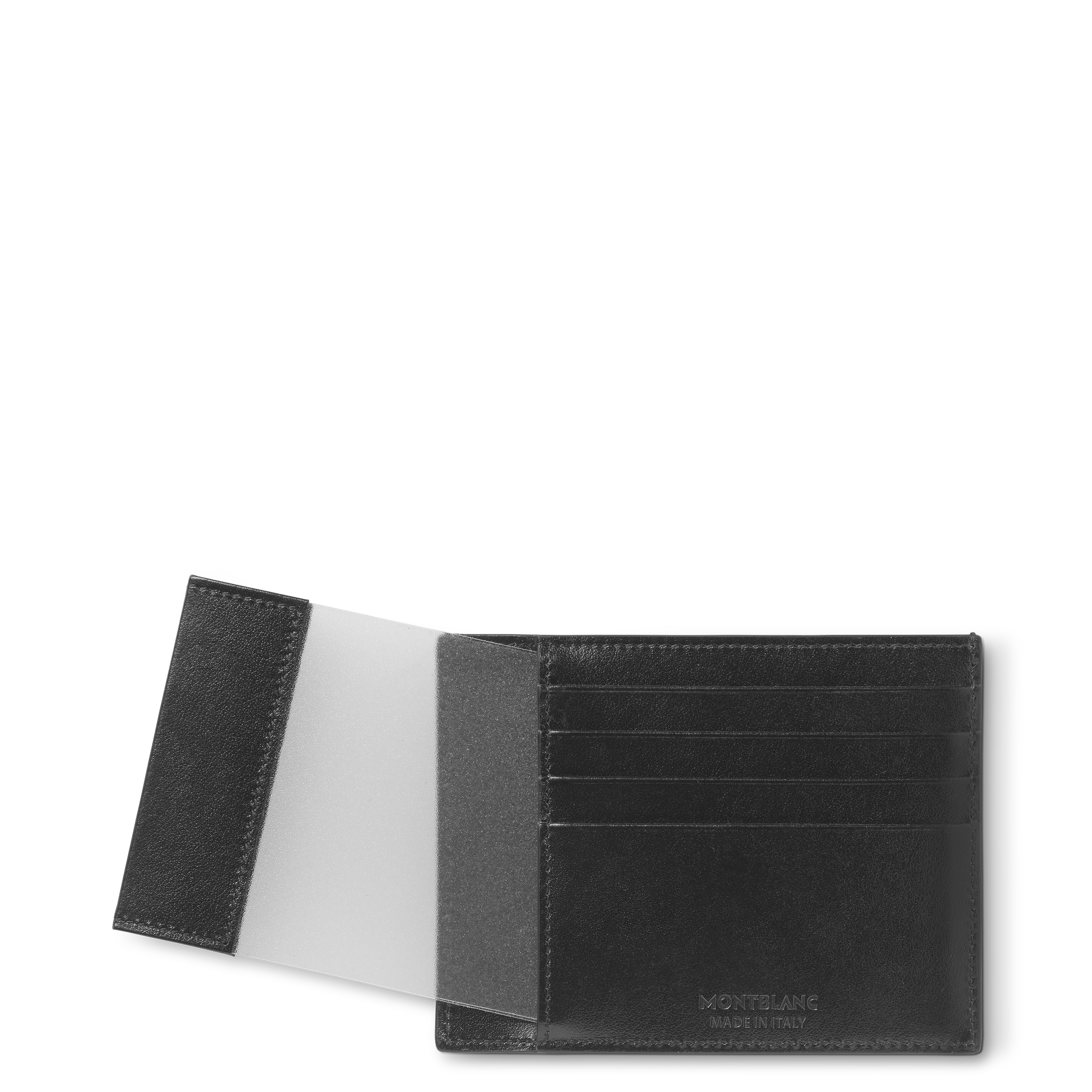  Montblanc - Portacarte 4 Tasche Con Porta Documenti In Pelle Meisterstück - Nero - Pellame - Mb198328 - Porta Carte 