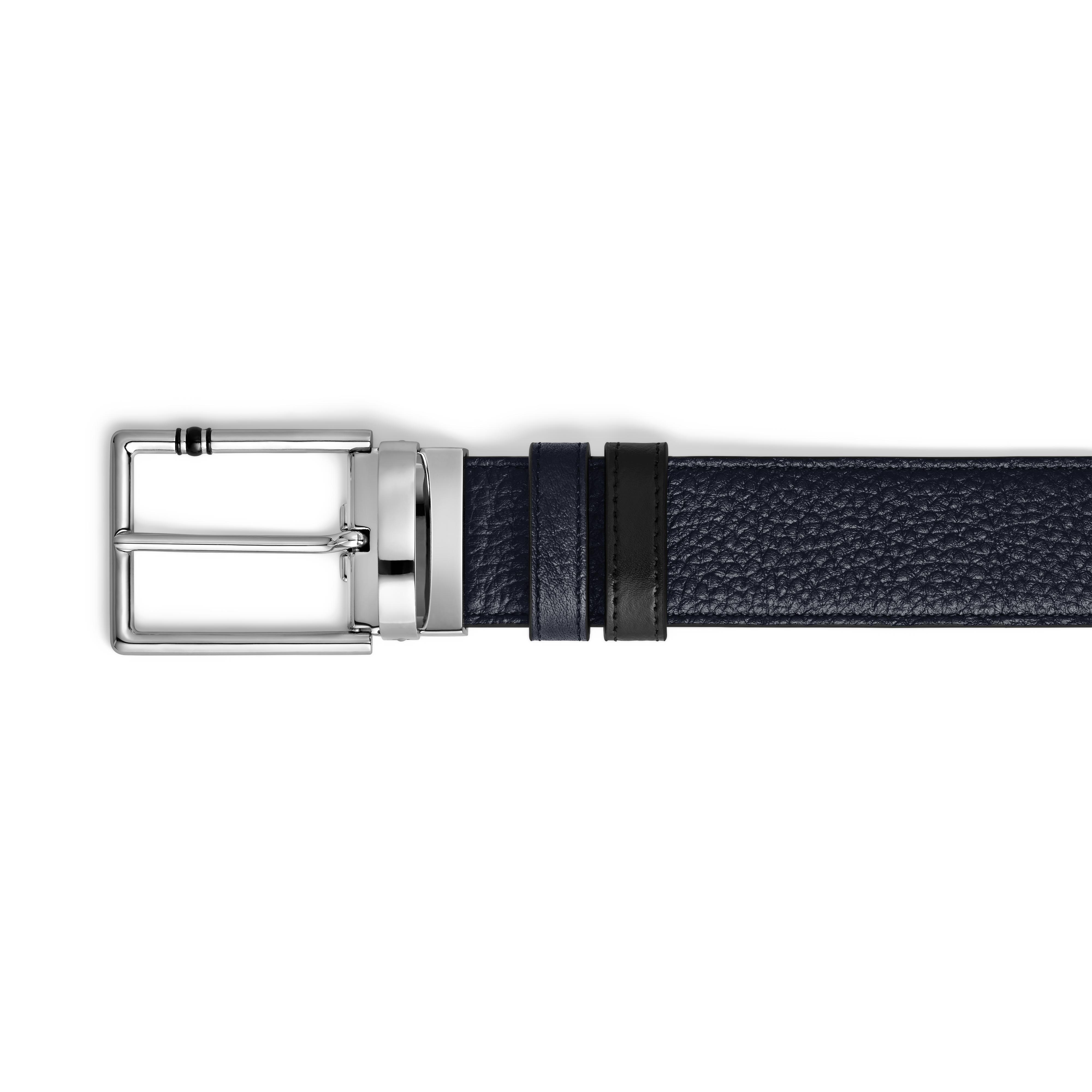  Montblanc - Cinturón Reversible De Piel Grain De 30 Mm Con Hebilla Rectangular Meisterstück - Mb222199 - Cinturones 