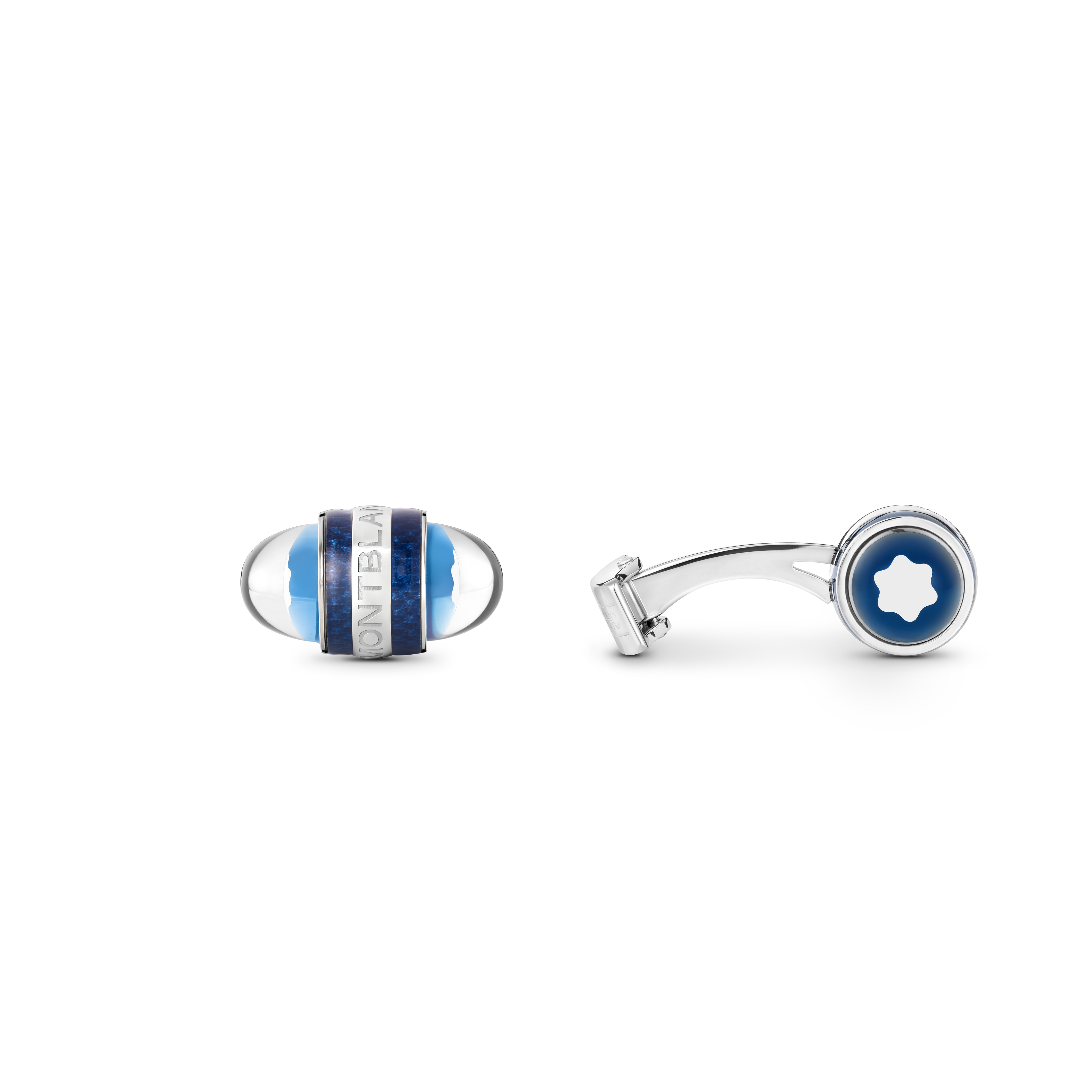  Montblanc - Manschettenknöpfe Starwalker Blue Planet - Edelstahl - Mb125972 - Cufflinks 