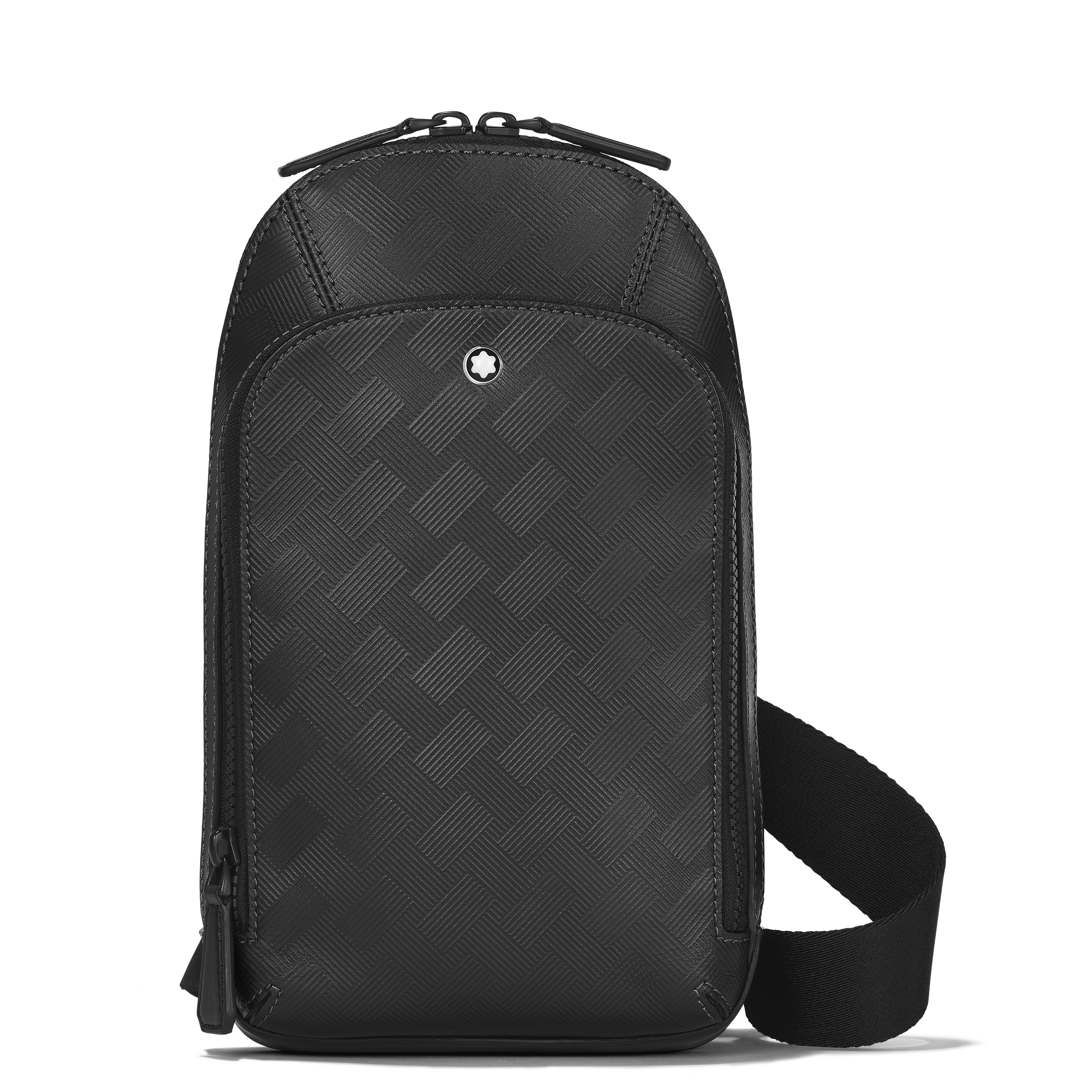 Montblanc - Medium On-Body Bag In Extreme Leather - Leather - Mb129971 - Sling Bags   Black