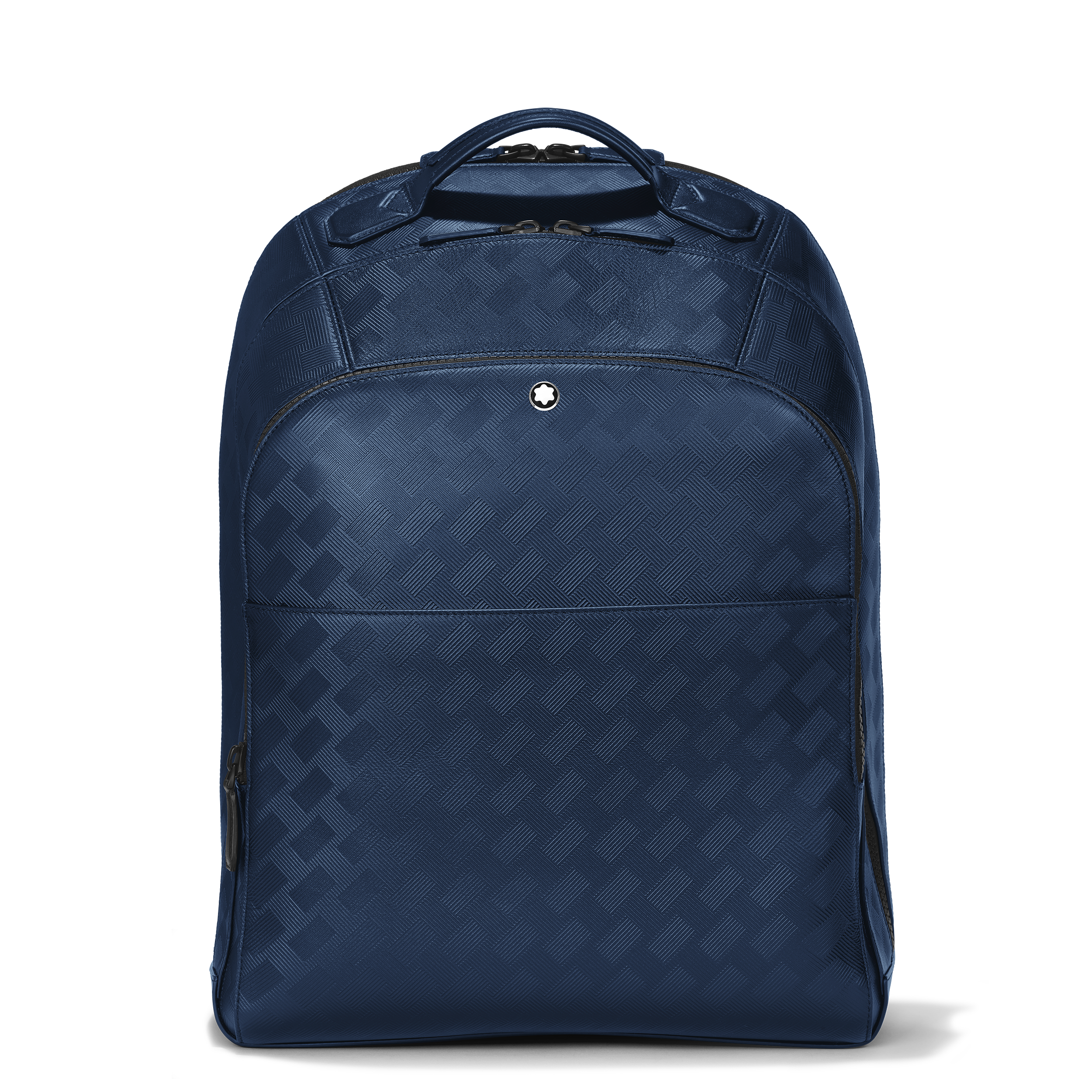 Montblanc - Large Backpack With 3 Compartments In Extreme Leather - Leather - Mb198045 - Backpacks   Ink Blue