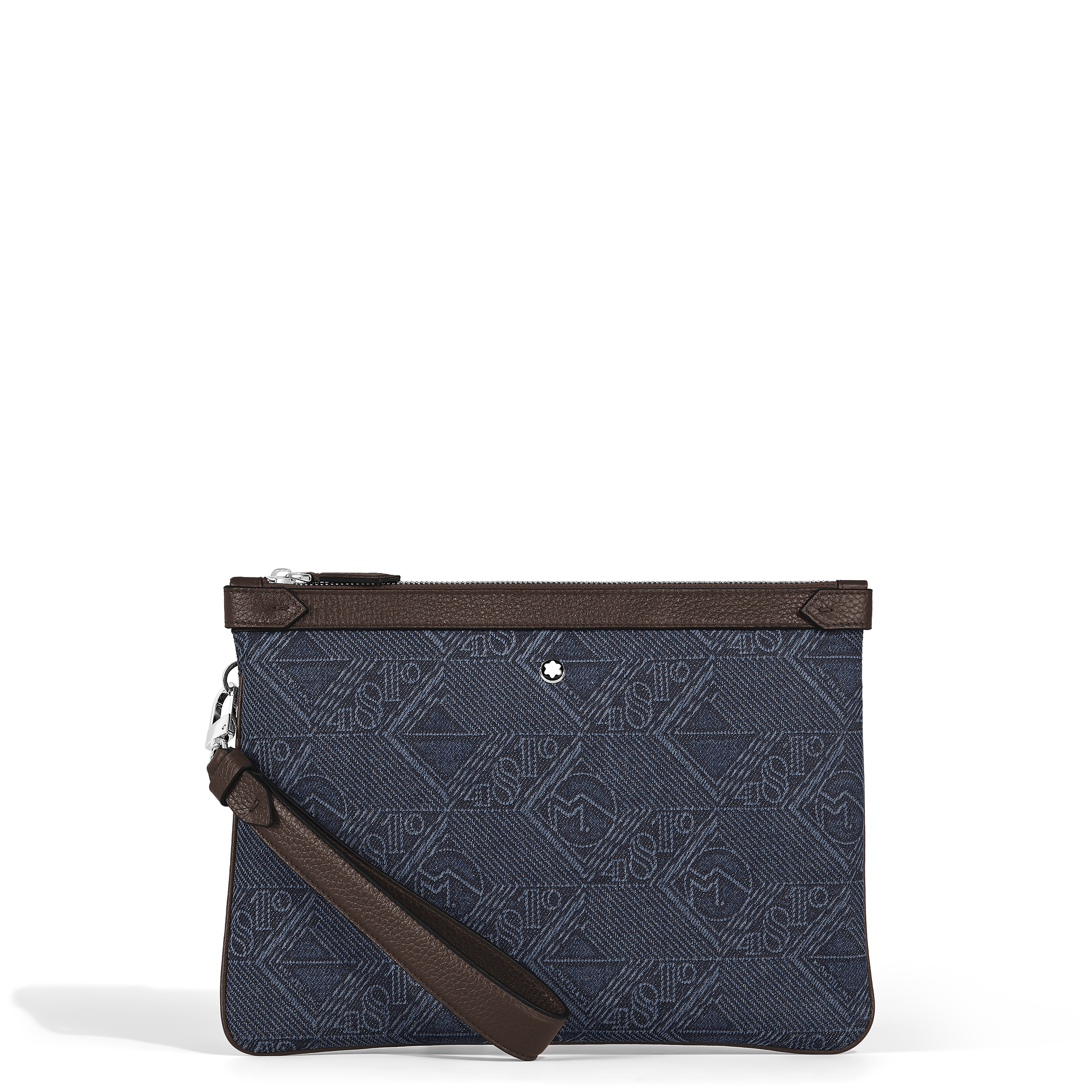 Montblanc - Pouch In 4810 Denim - Fabric And Leather - Mb221476 - Pouches Blue