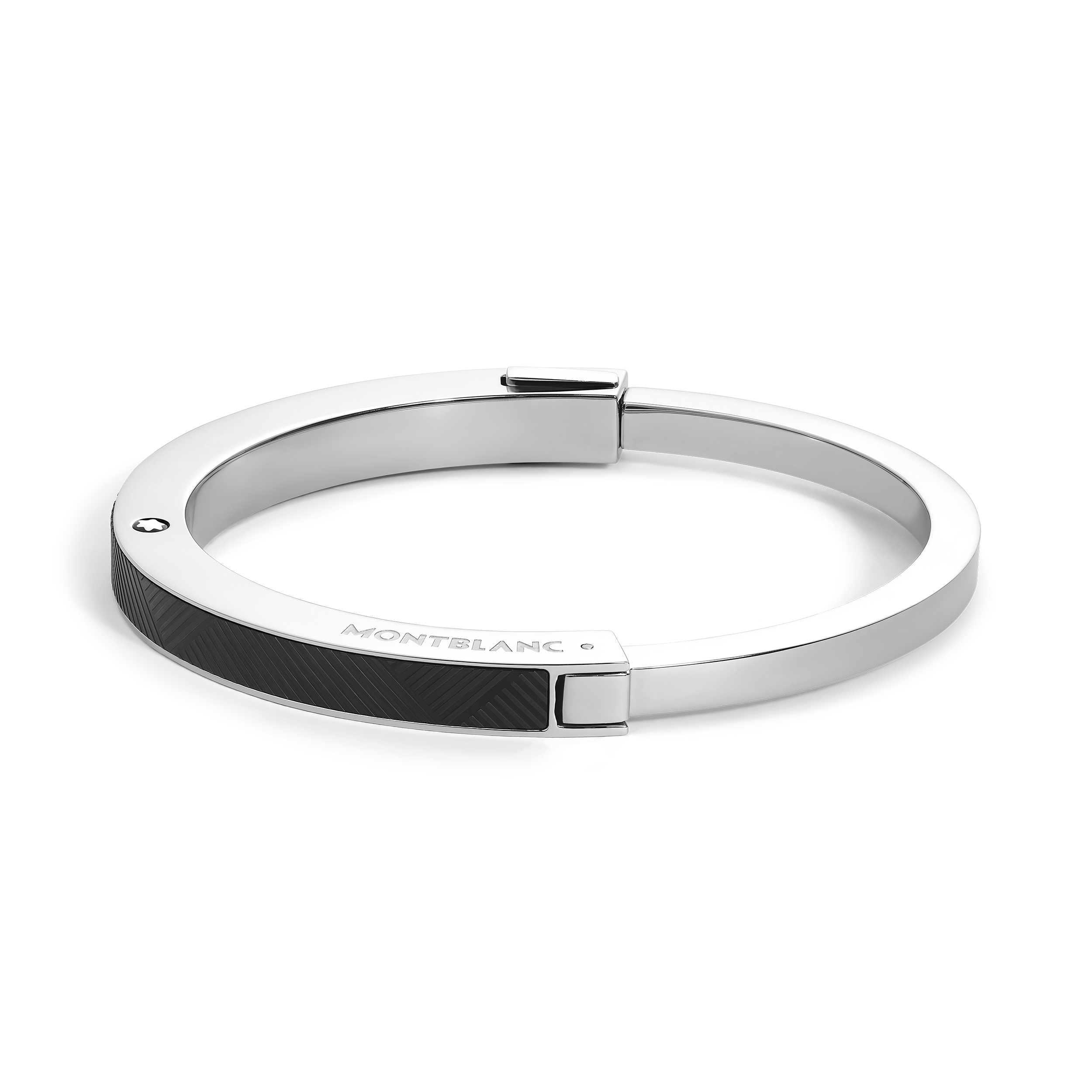 Montblanc - Bangle In Steel With Extreme Pattern - Stainless Steel - Mb136015 - Bracelets   Silver Colour