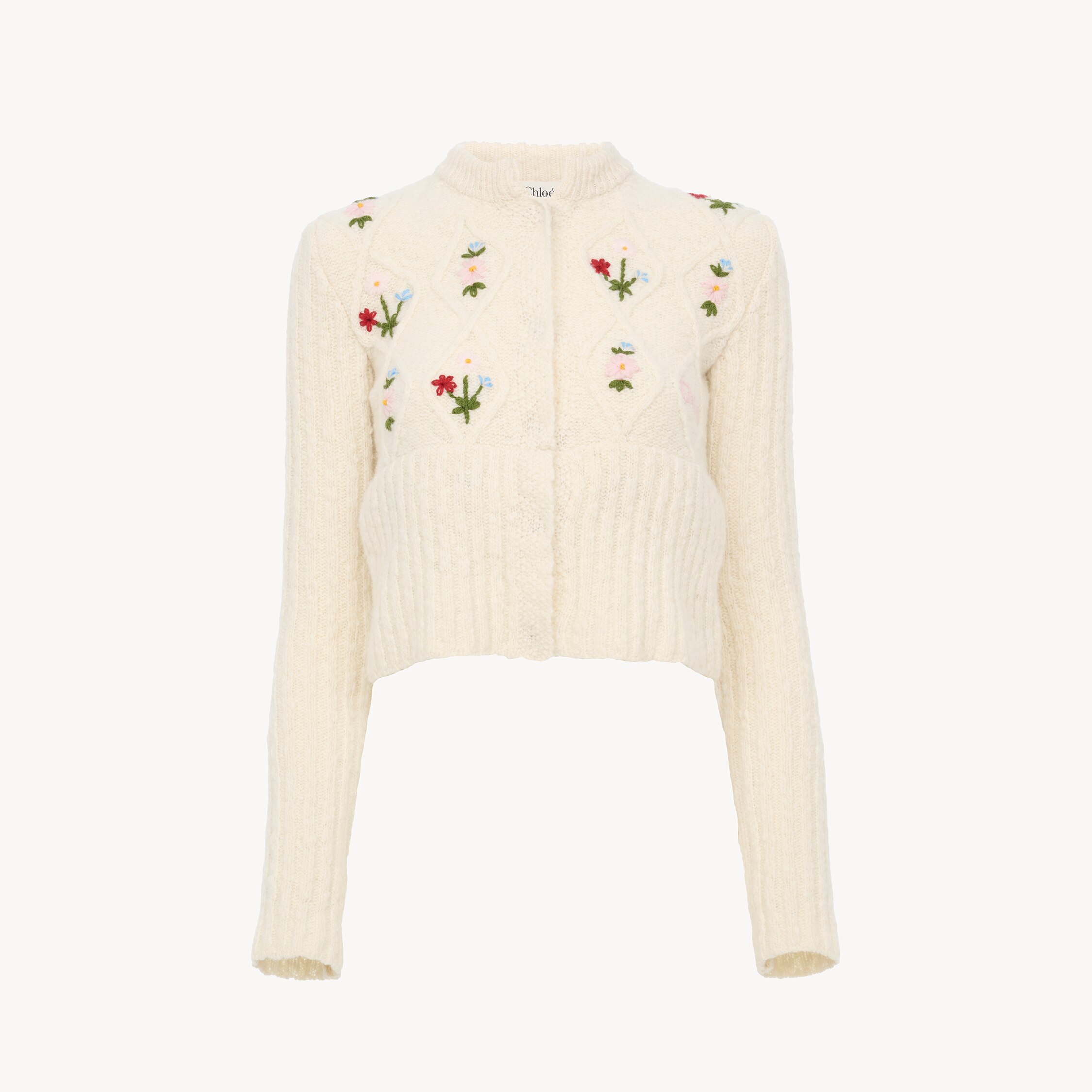 Chloé Fitted cardigan in a wool knit