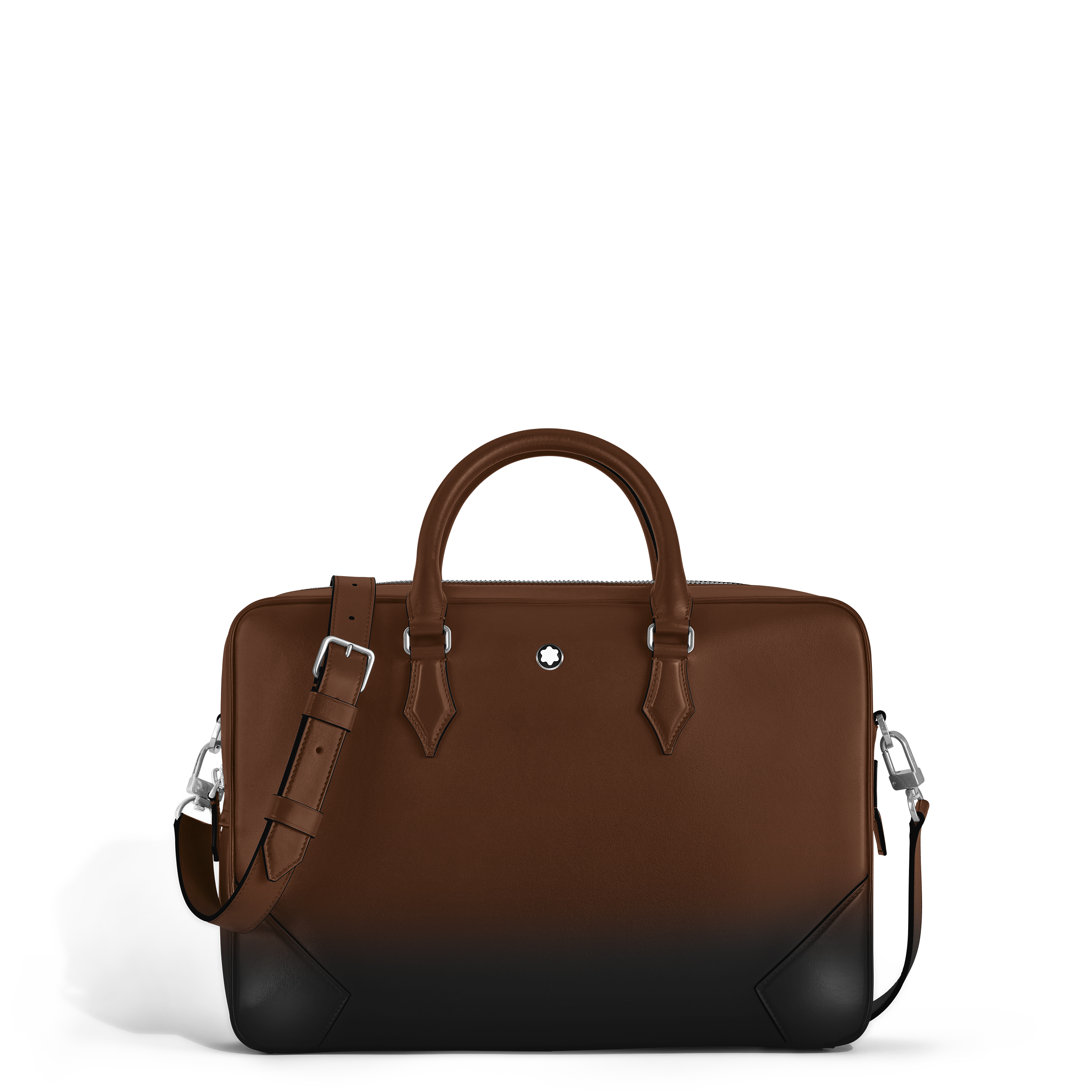 Montblanc - Medium Briefcase In Meisterstück Sfumato Leather - Leather - Mb220402 - Document Cases   Sfumato Brown