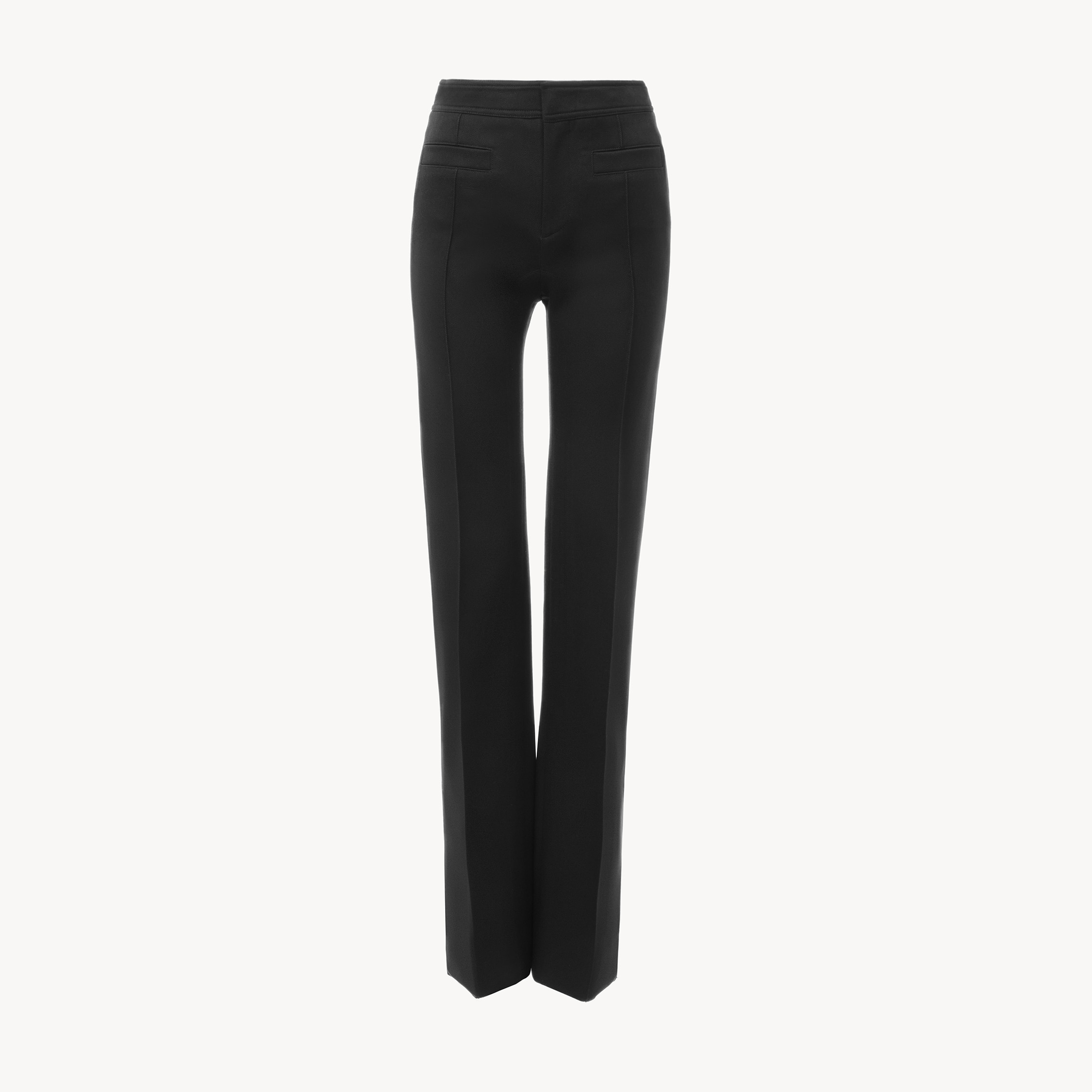 Chloé Pantalon Tailleur En Coton Cavalry Souple In Black