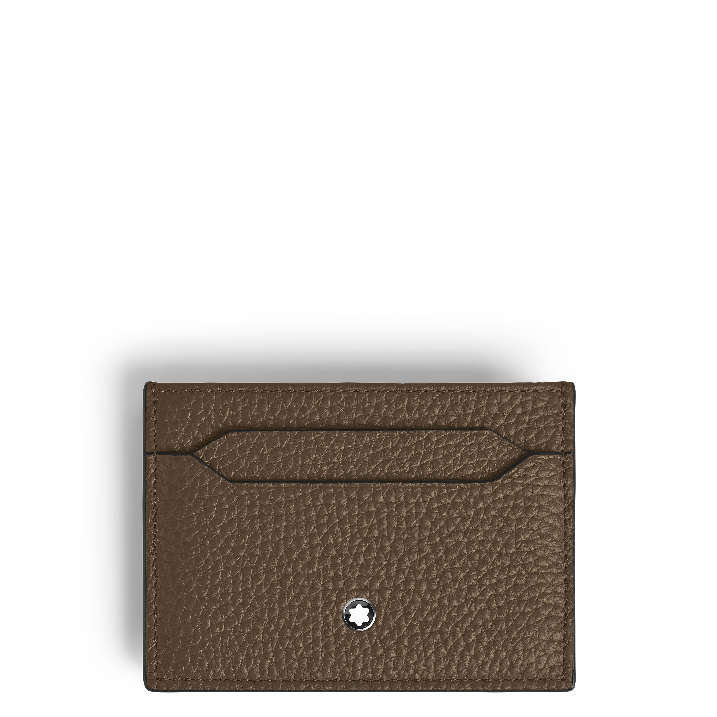 Montblanc - Card Holder 5Cc In Grain Leather - Leather - Mb220218 - Card Holders   Noisette