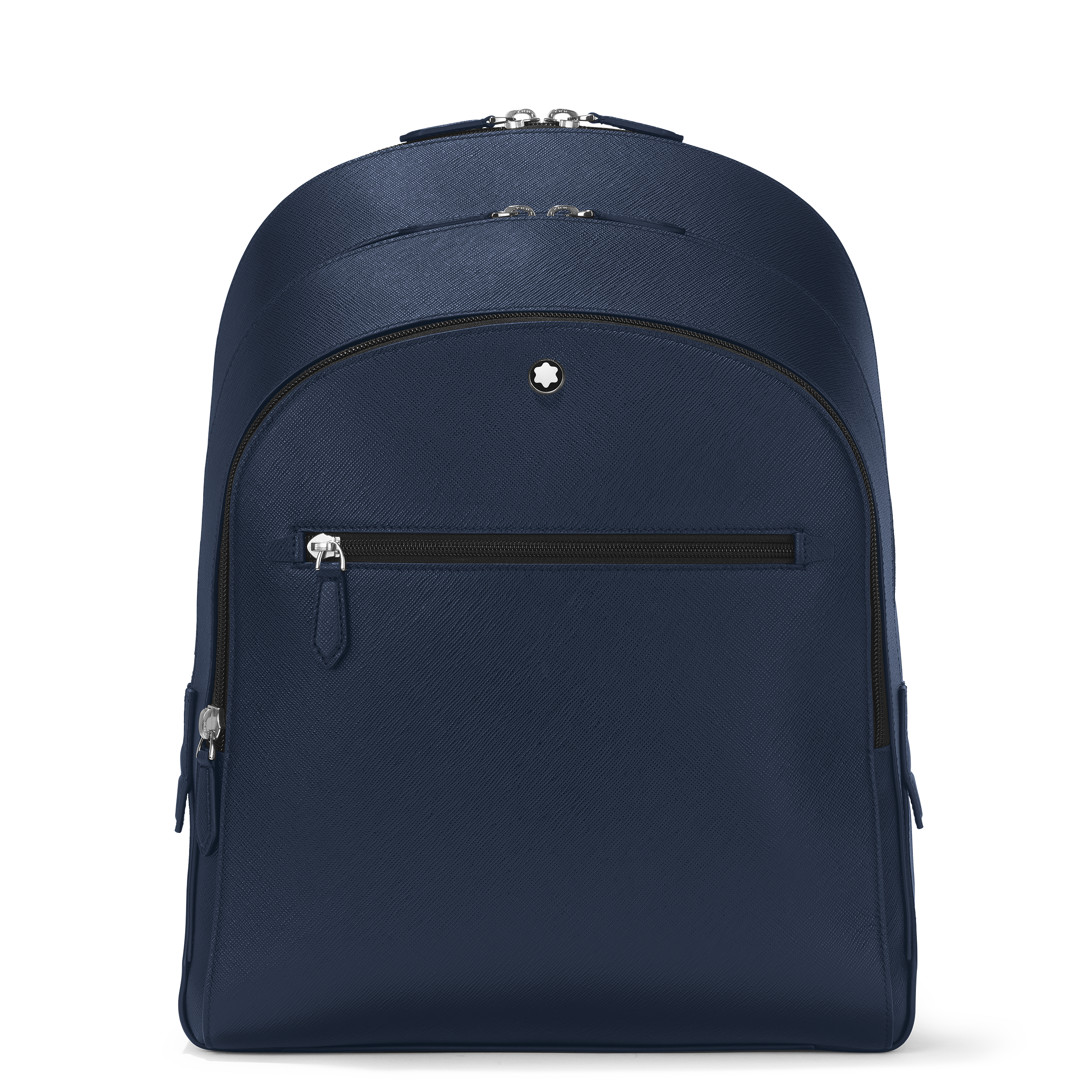 Montblanc - Medium Backpack With 3 Compartts In Sartorial Leather - Mb131716 - Backpacks Men's Ink Blue