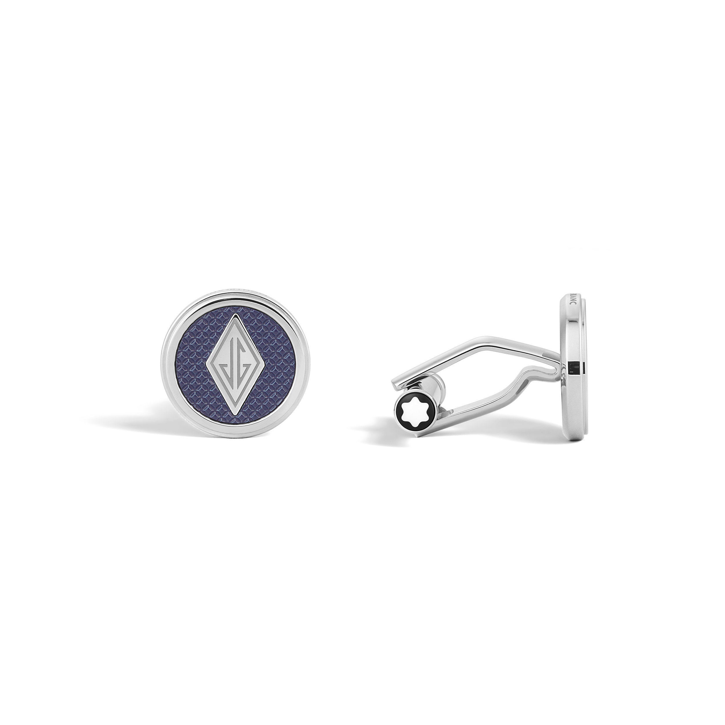 Montblanc - Great Characters Homage To The Great Gatsby Cufflinks - Stainless Steel - Mb132981 - Cufflinks   Blue