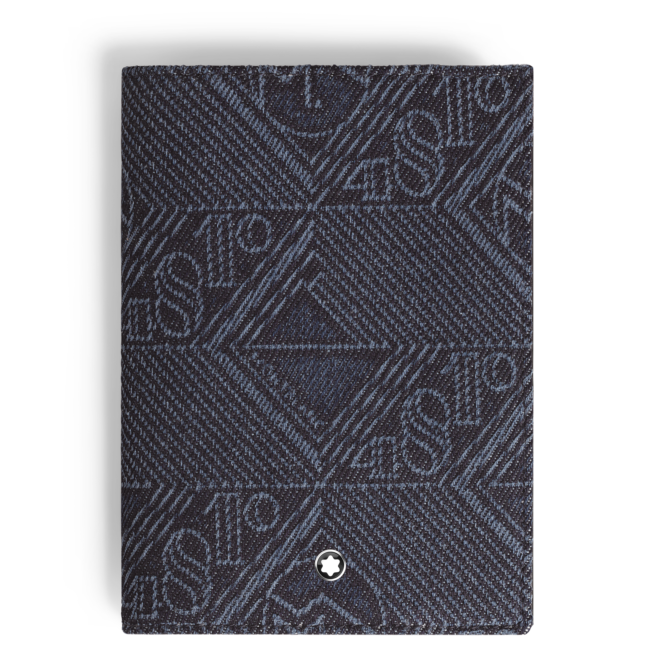 Montblanc - Passport Holder In 4810 Denim - Fabric And Leather - Mb221480 - Passport Holders Blue